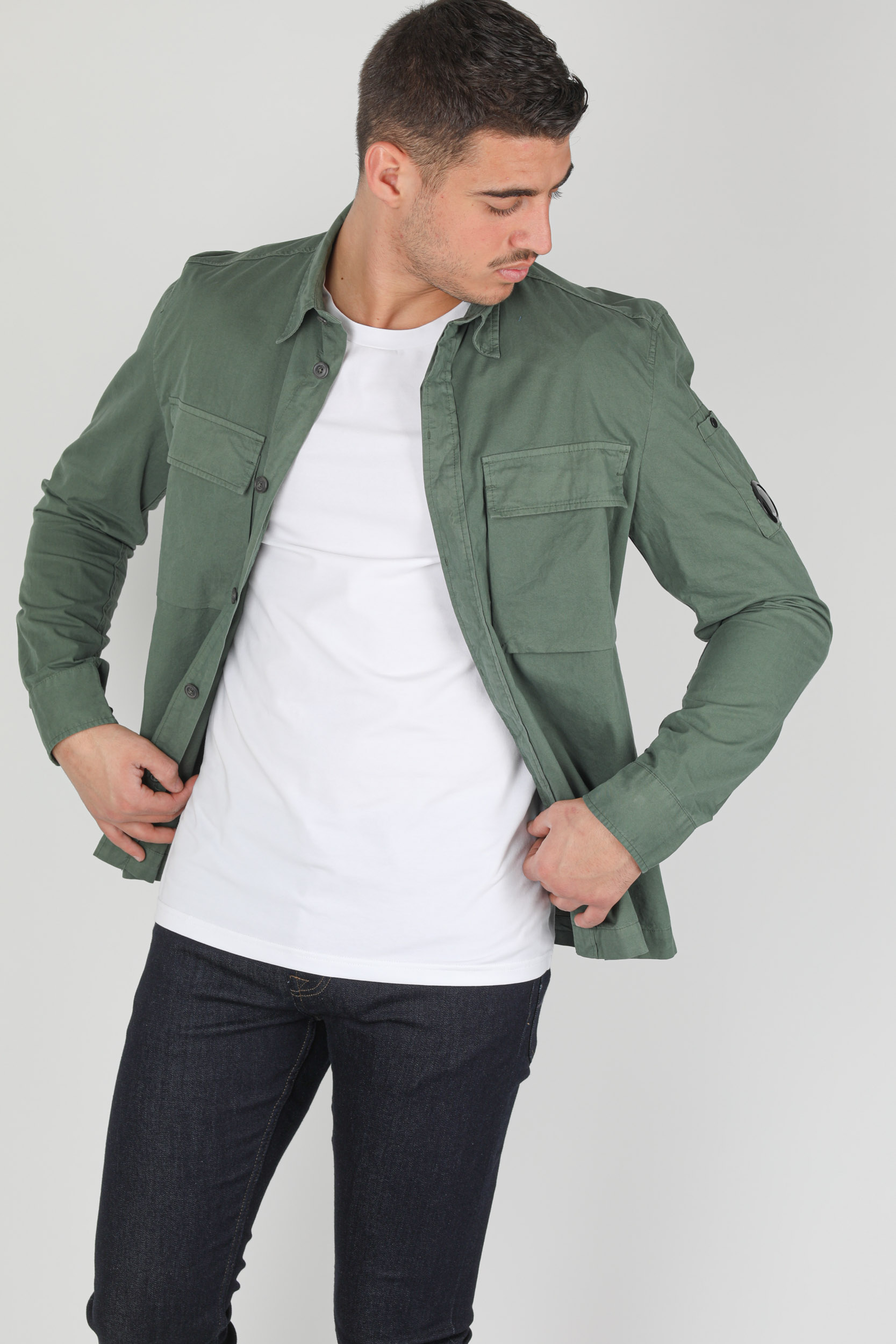CHEMISE C.P COMPANY VERT SAUGE H177A-668