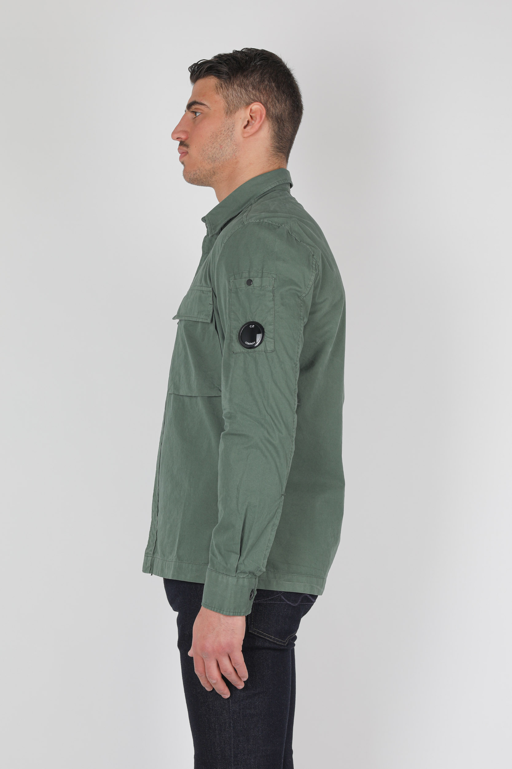 CHEMISE C.P COMPANY VERT SAUGE H177A-668