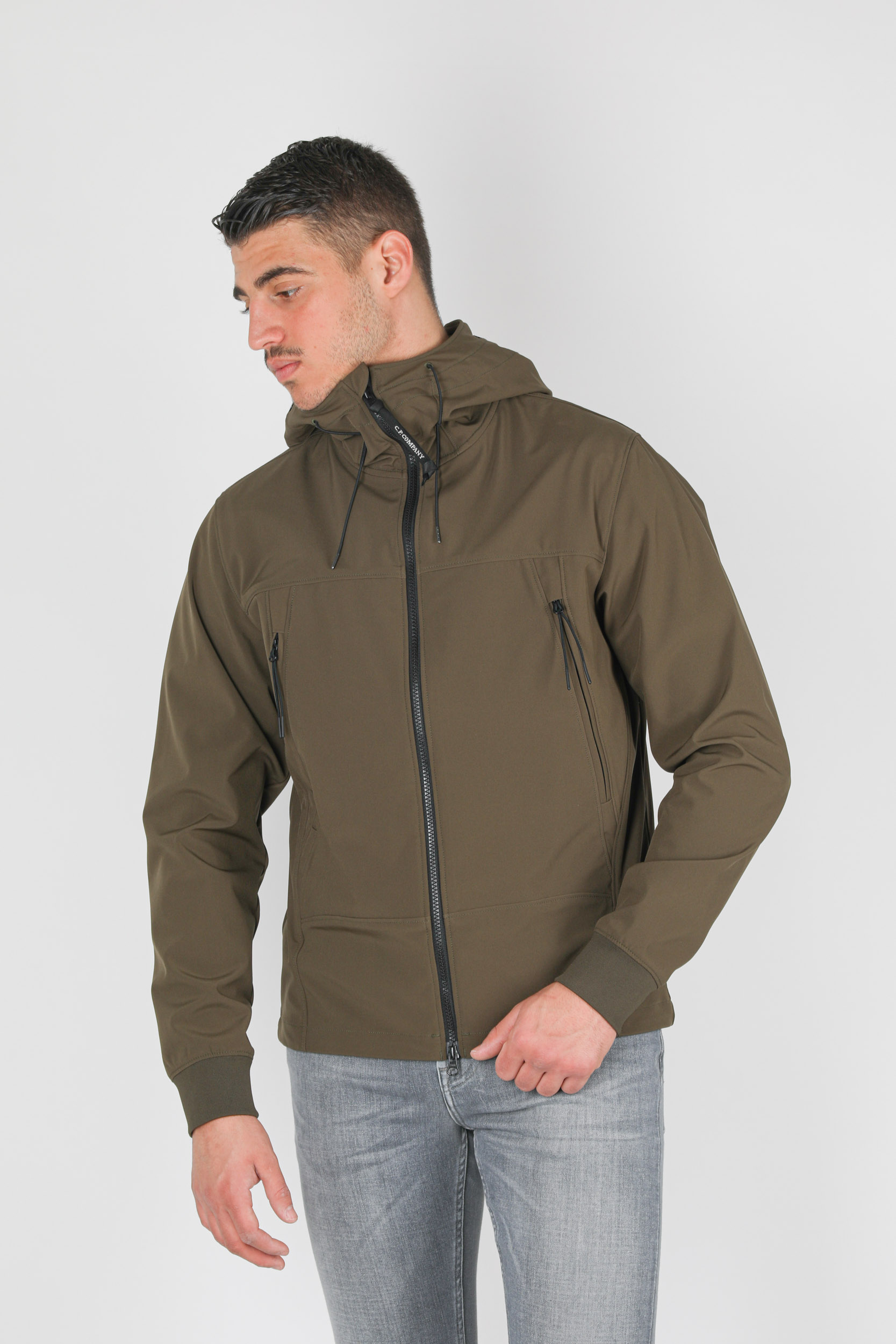 BLOUSON SOFT SHELL-R C.P COMPANY LUNETTES KAKI W013A-683