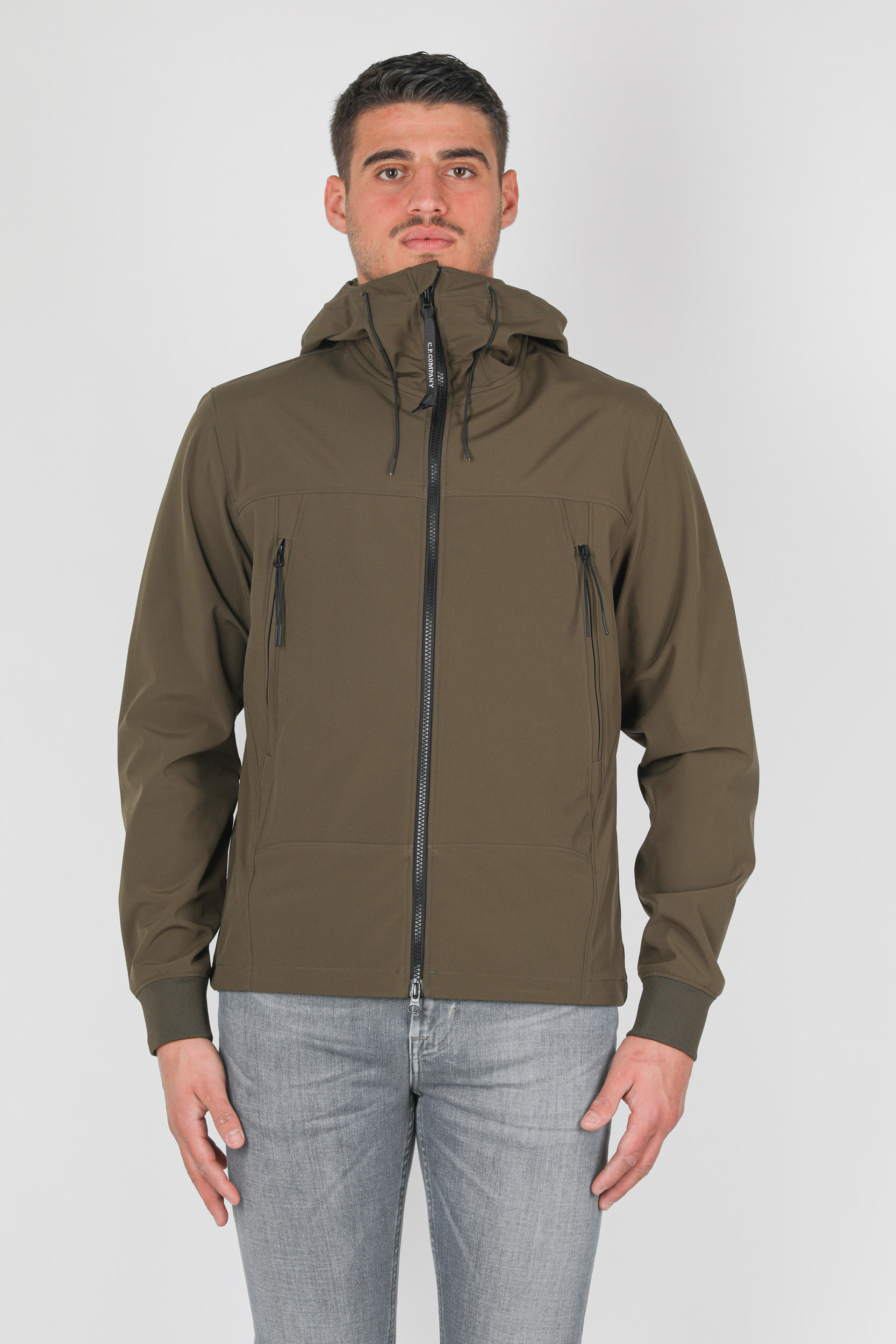 BLOUSON SOFT SHELL-R C.P COMPANY LUNETTES KAKI W013A-683