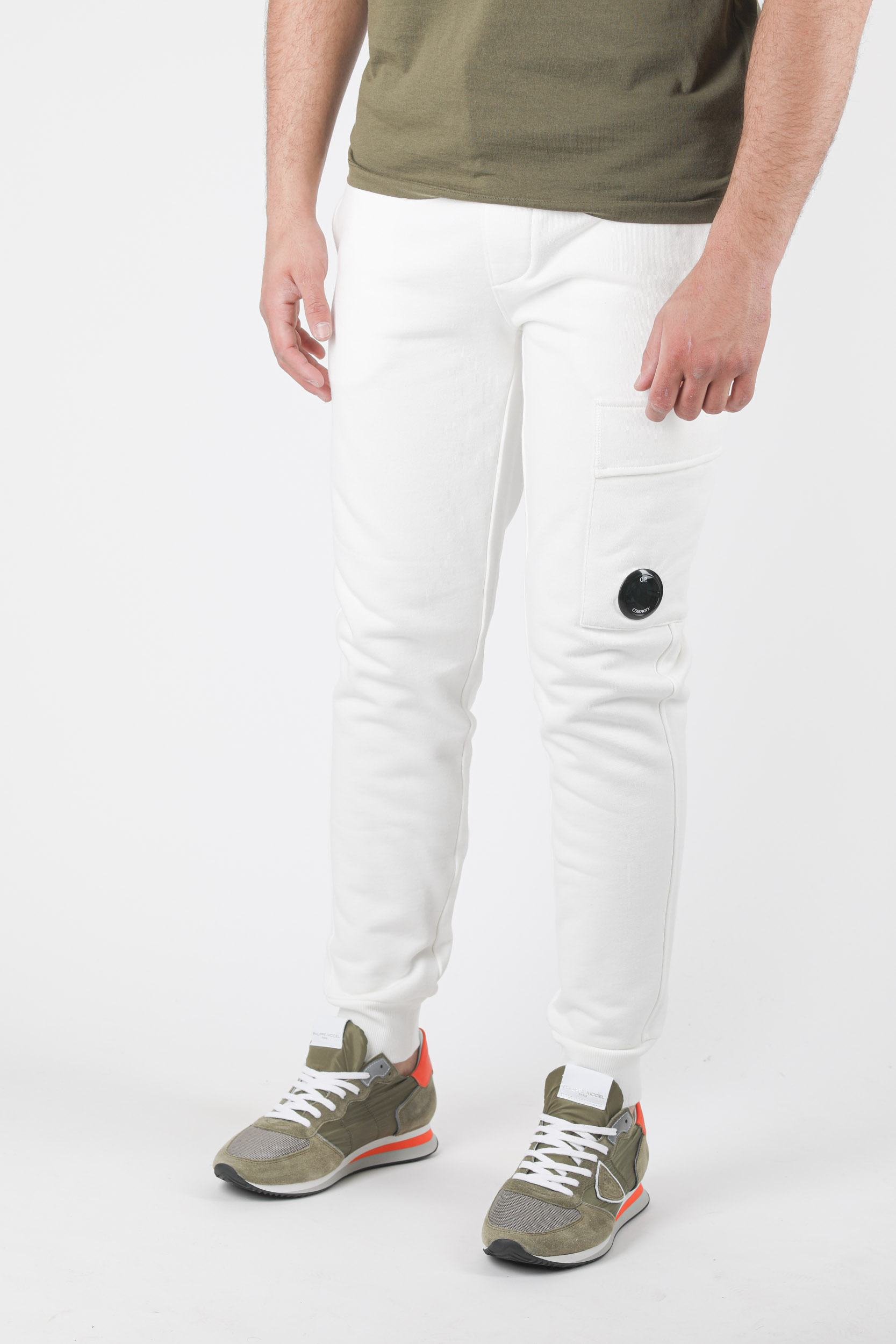 BAS DE JOGGING C.P COMPANY BLANC P042A-103