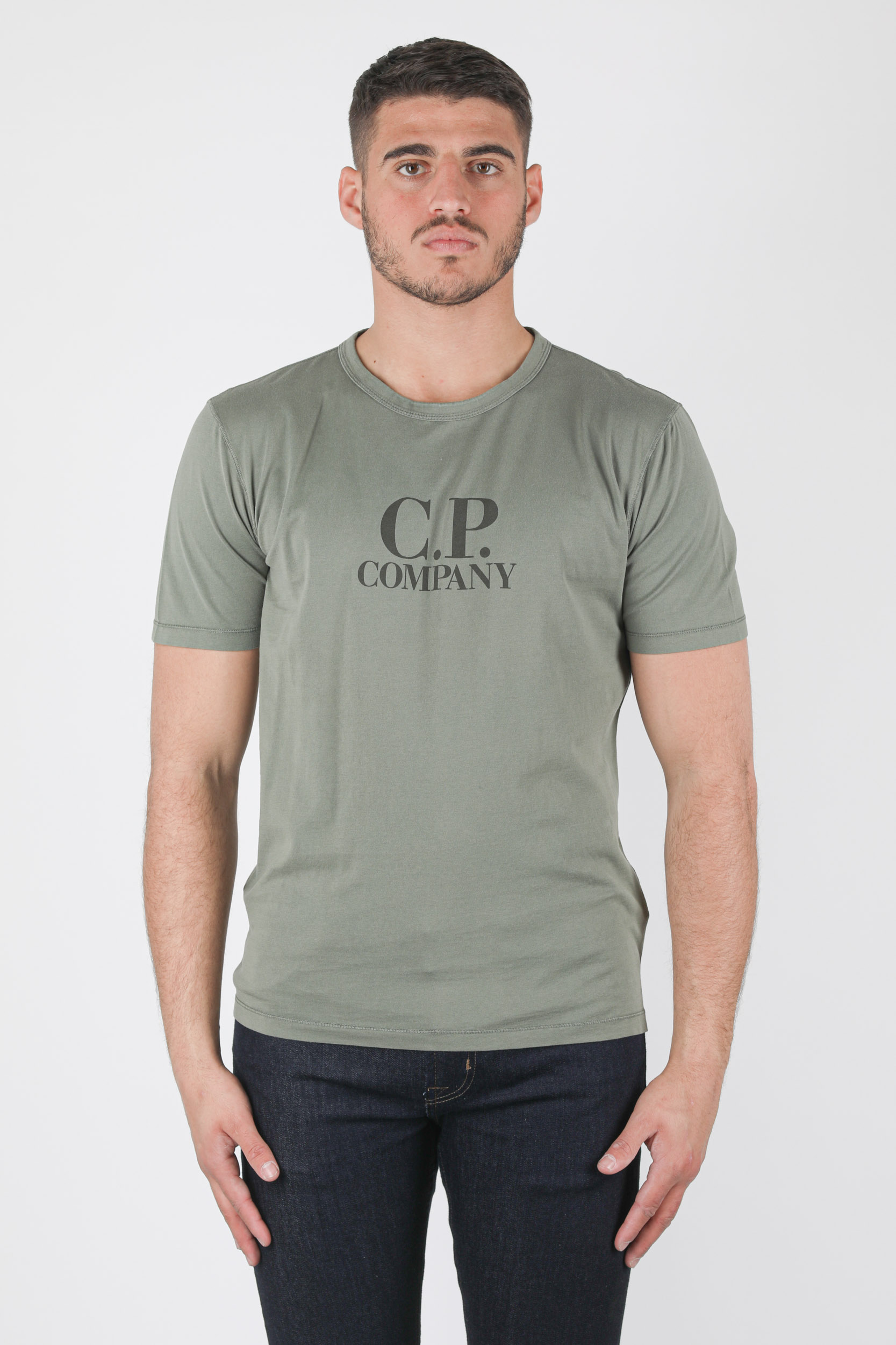 T-SHIRT C.P COMPANY VERT SAUGE S125A-668