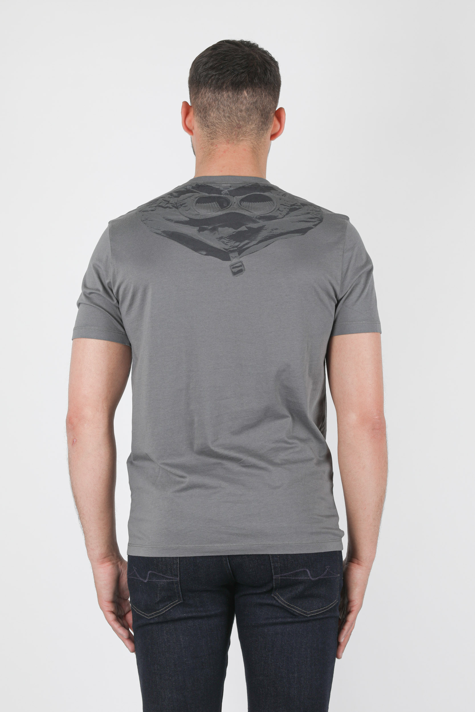 T-SHIRT C.P COMPANY ANTHRACITE LUNETTES S037A-938