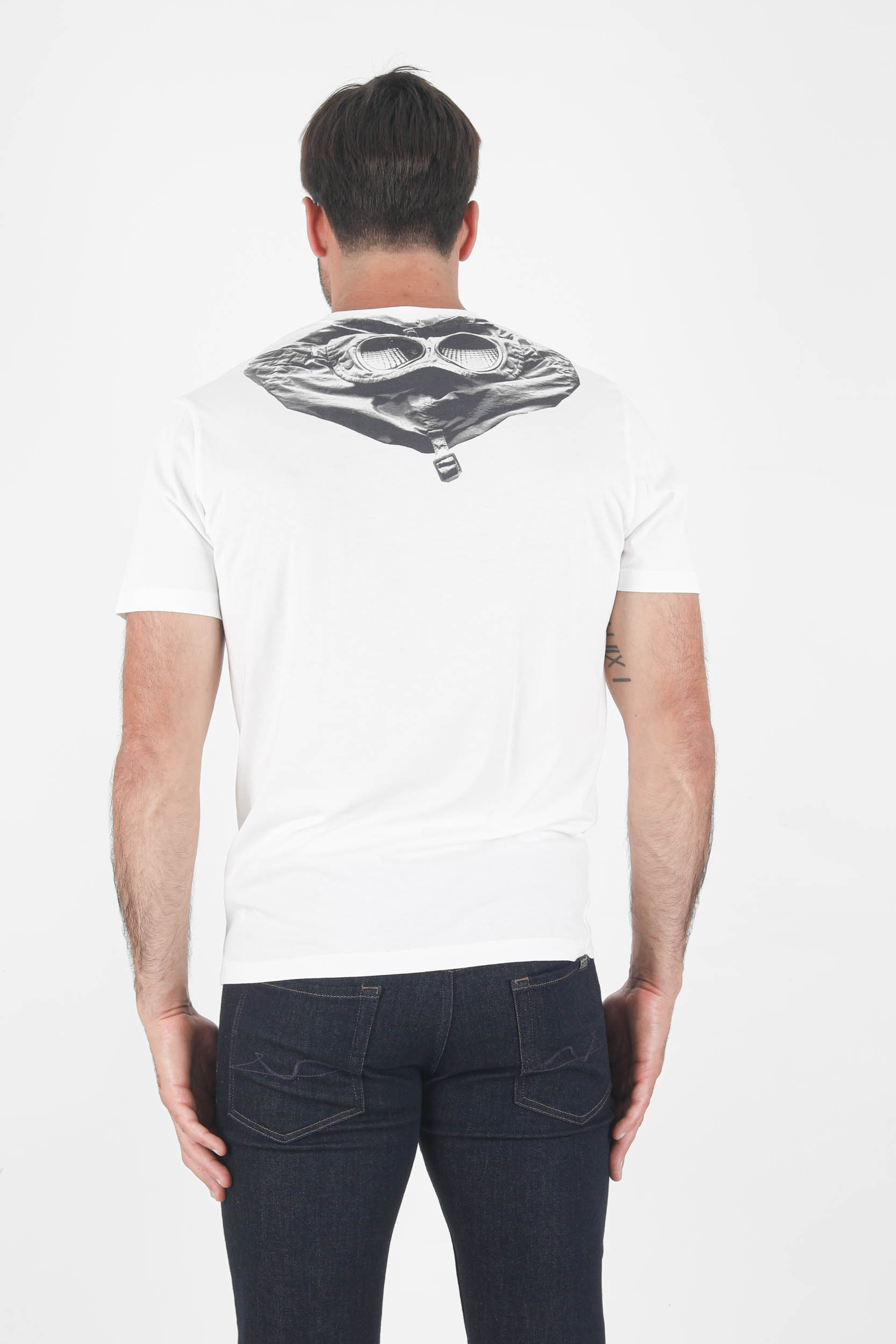 T-SHIRT AVEC LUNETTE C.P COMPANY BLANC S037A-103