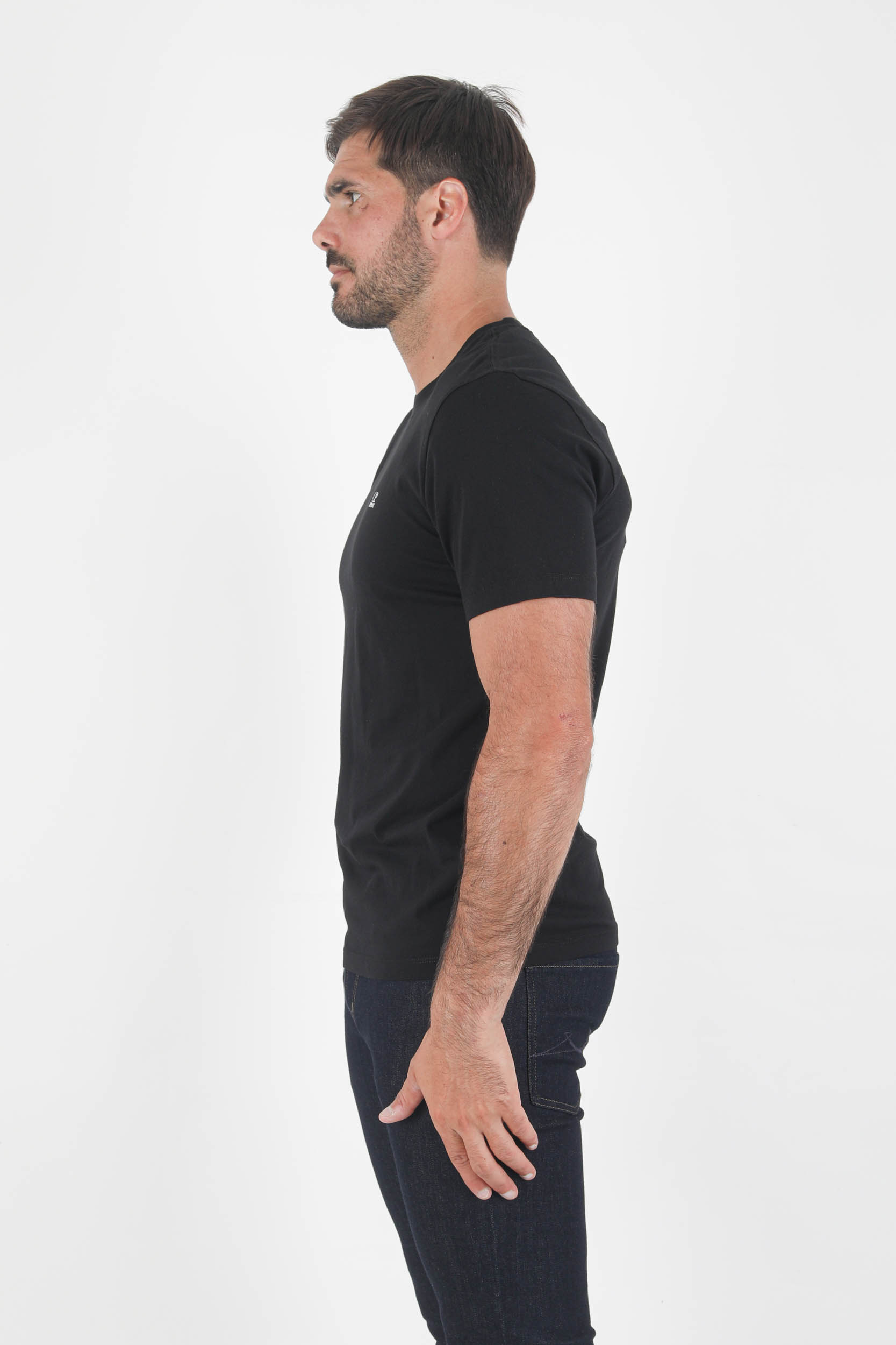T-SHIRT C.P COMPANY NOIR PETIT LOGO S040A-999
