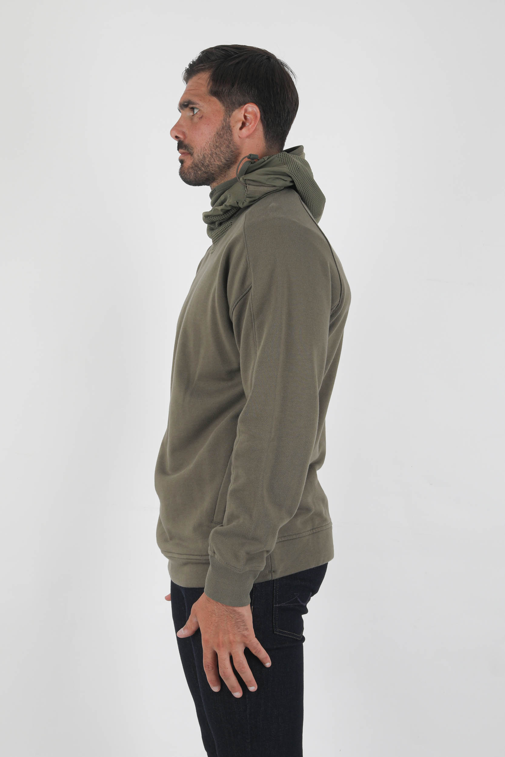 SWEAT CAPUCHE C.P COMPANY KAKI MASQUE FACIAL S068A-665