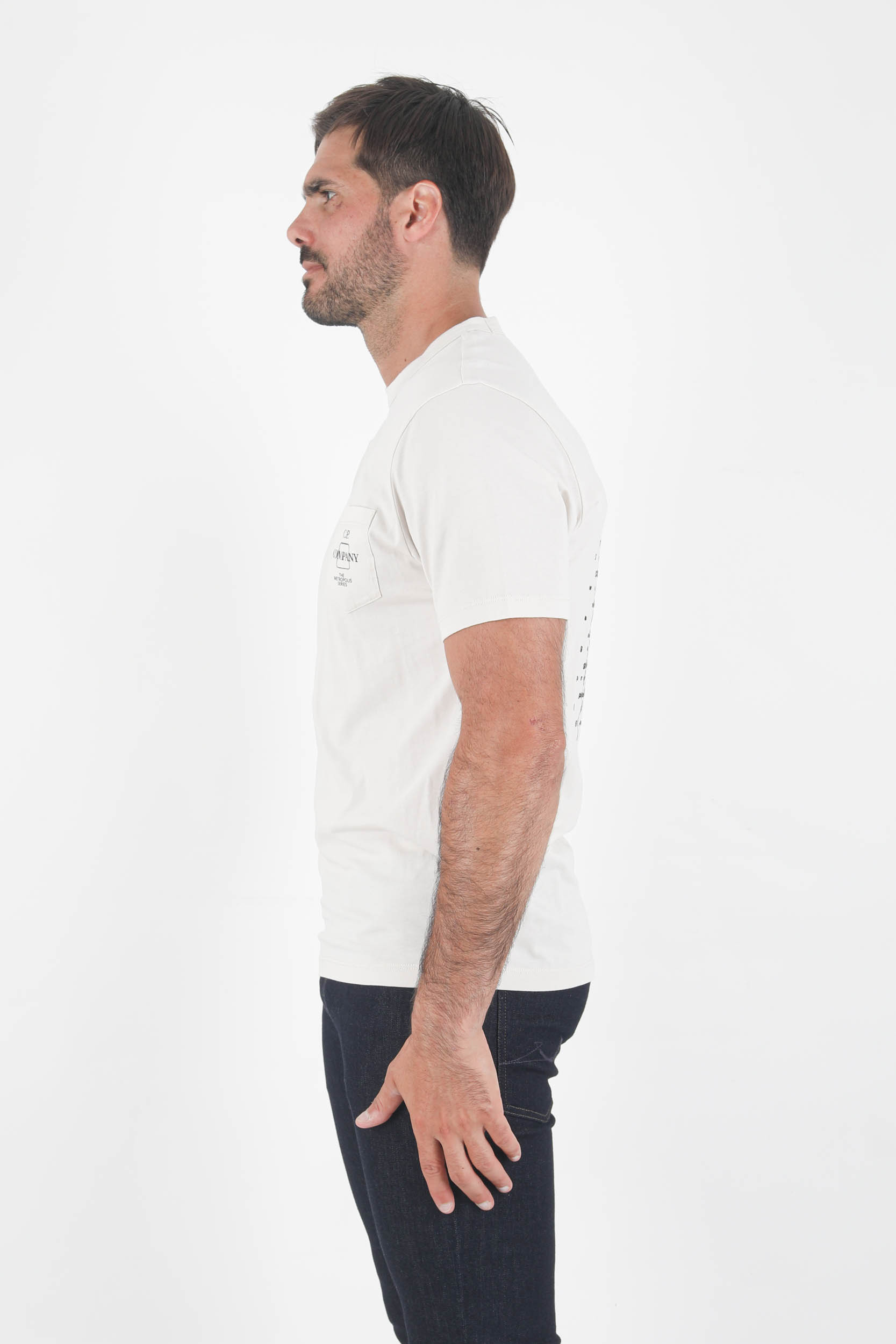 T-SHIRT JERSEY POCKET C.P COMPANY CREME S220A-116
