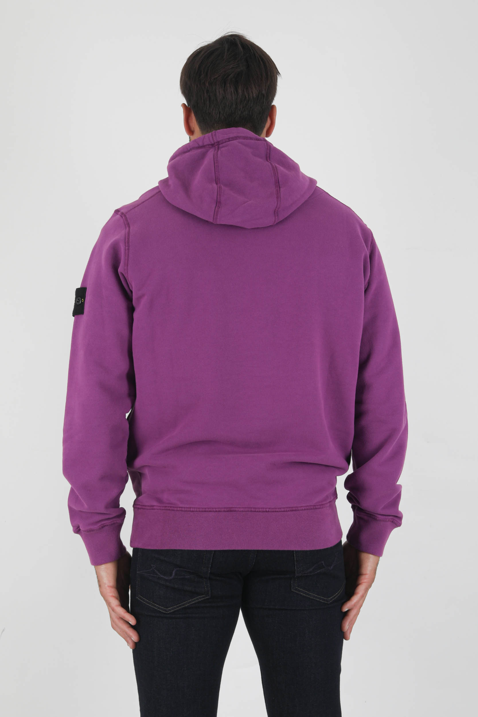 SWEAT A CAPUCHE STONE ISLAND MAGENTA 751564120-V0045