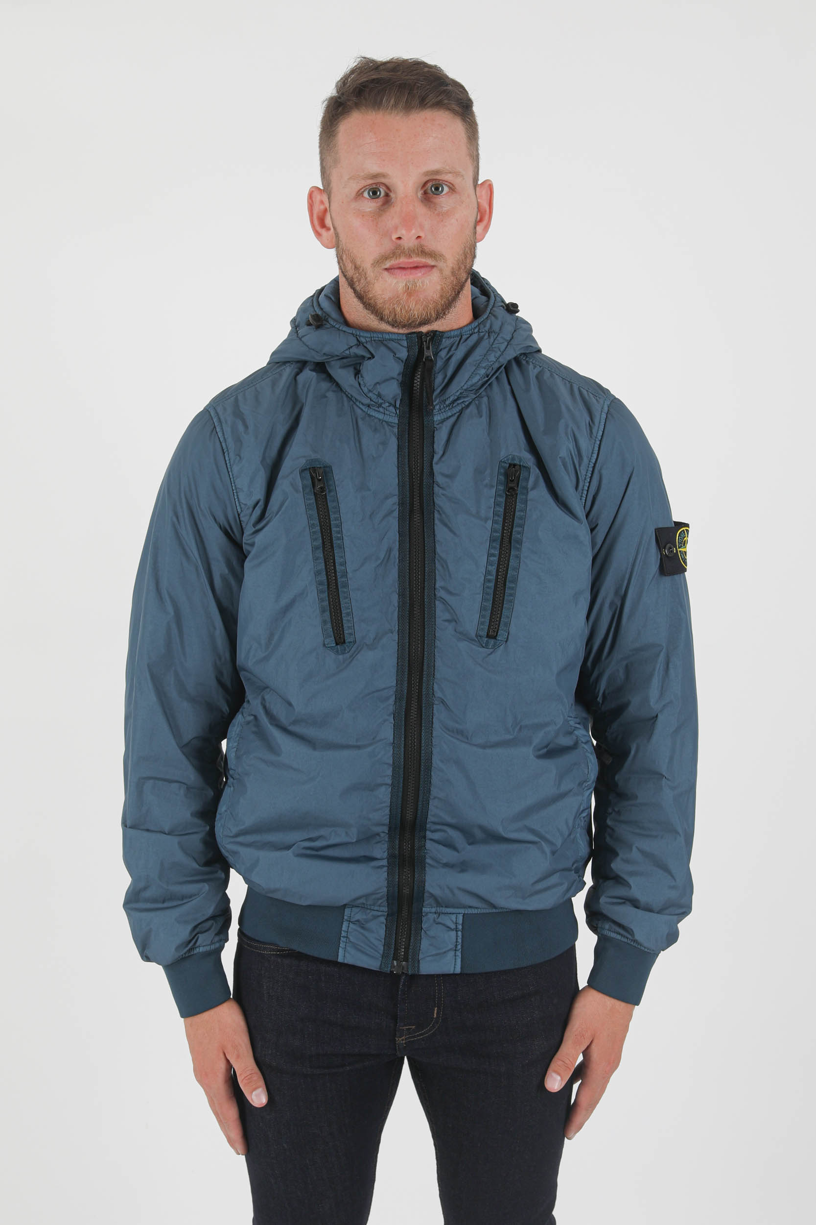 BLOUSON STONE ISLAND PRIMALOFT BLEU PETROLE 751542223-V0023