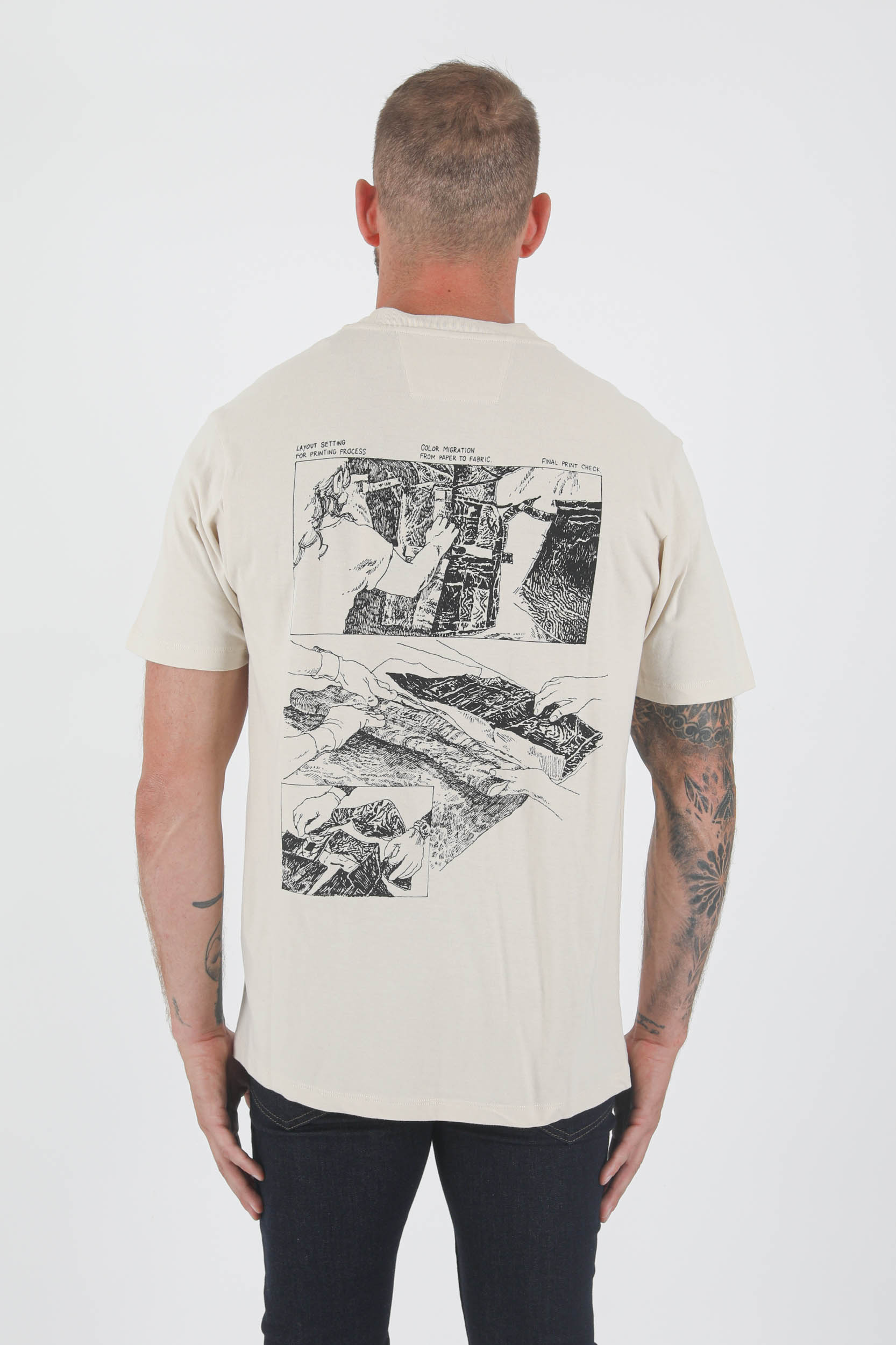 T-SHIRT C.P COMPANY CRAFT WORKS BEIGE S354A-116