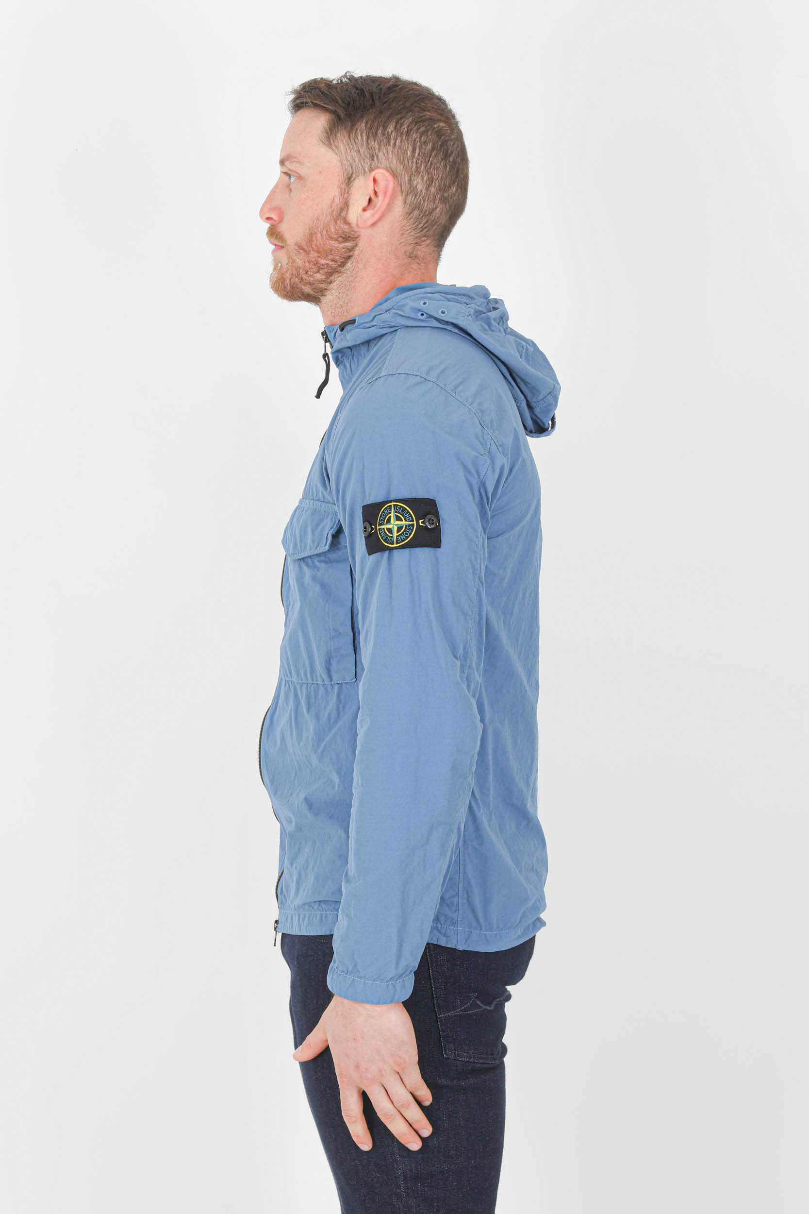 SURCHEMISE STONE ISLAND BLEU 761512402-V0046