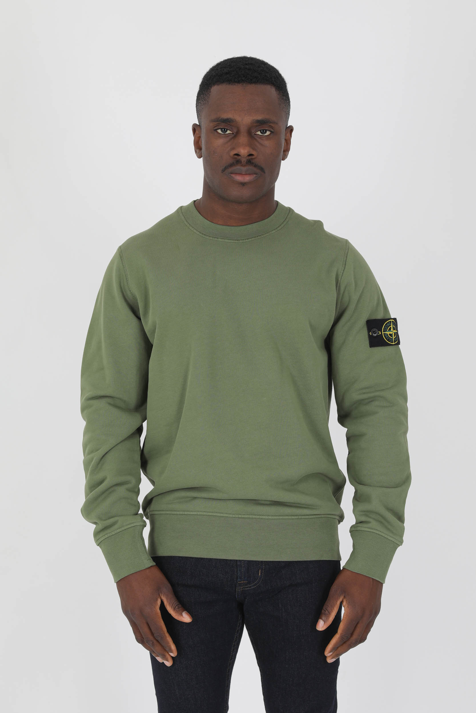 SWEAT STONE ISLAND KAKI 761563051-V0058