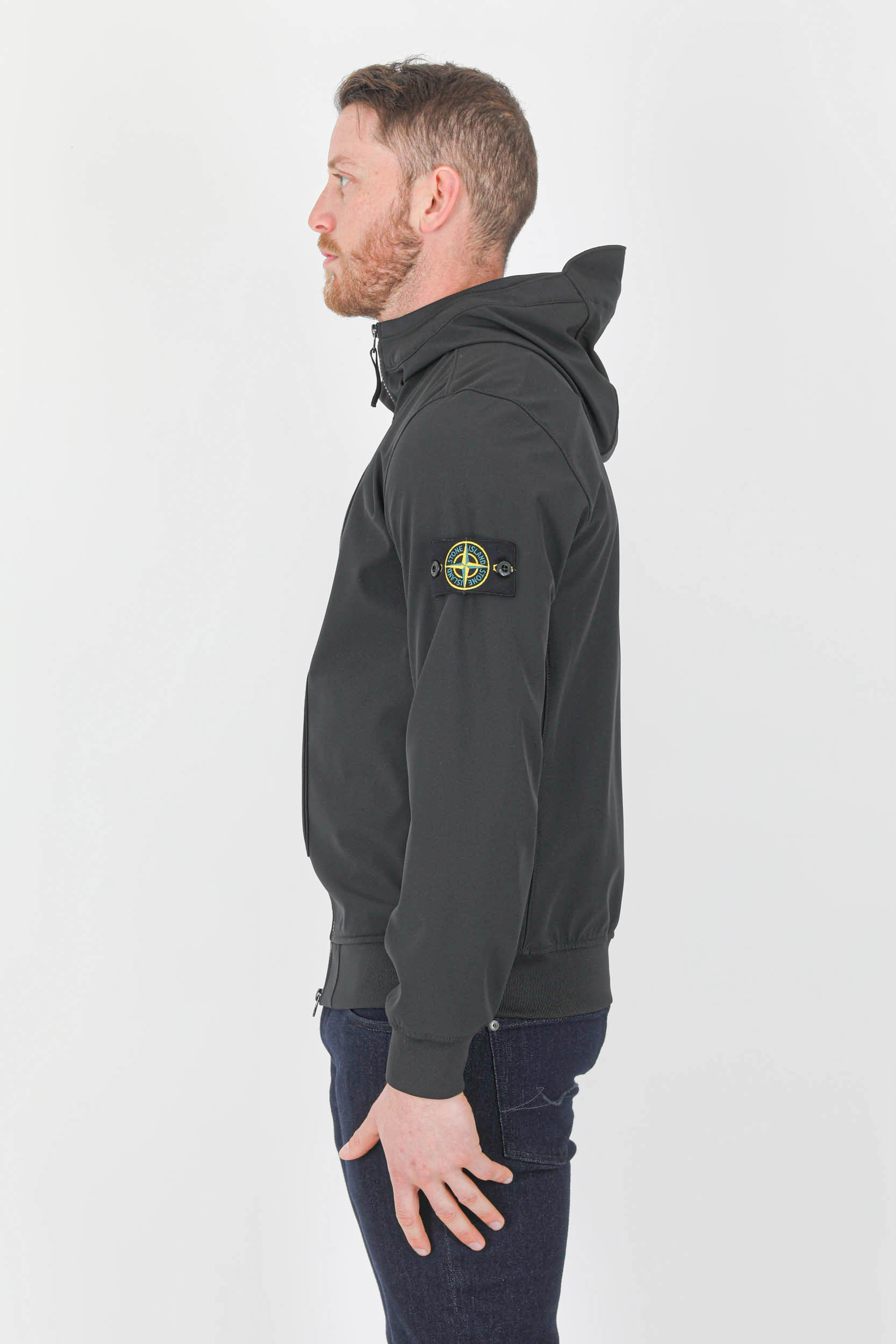BLOUSON SOFT SHELL-R STONE ISLAND NOIR 761540427-V0029