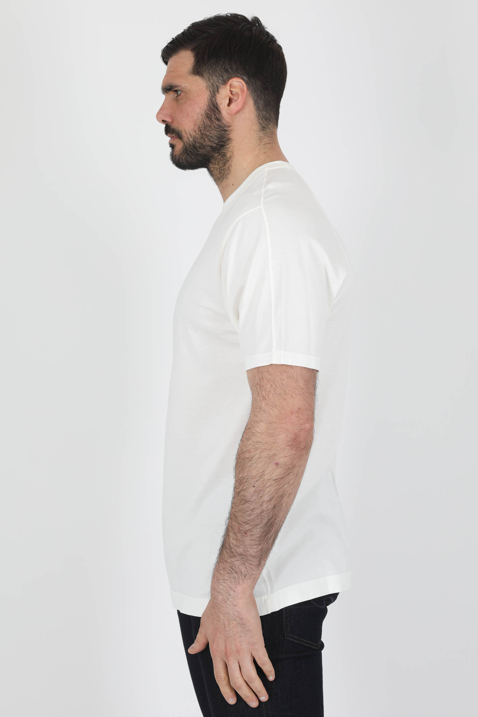 TEE-SHIRT C.P COMPANY BLANC LOGO S039A-103