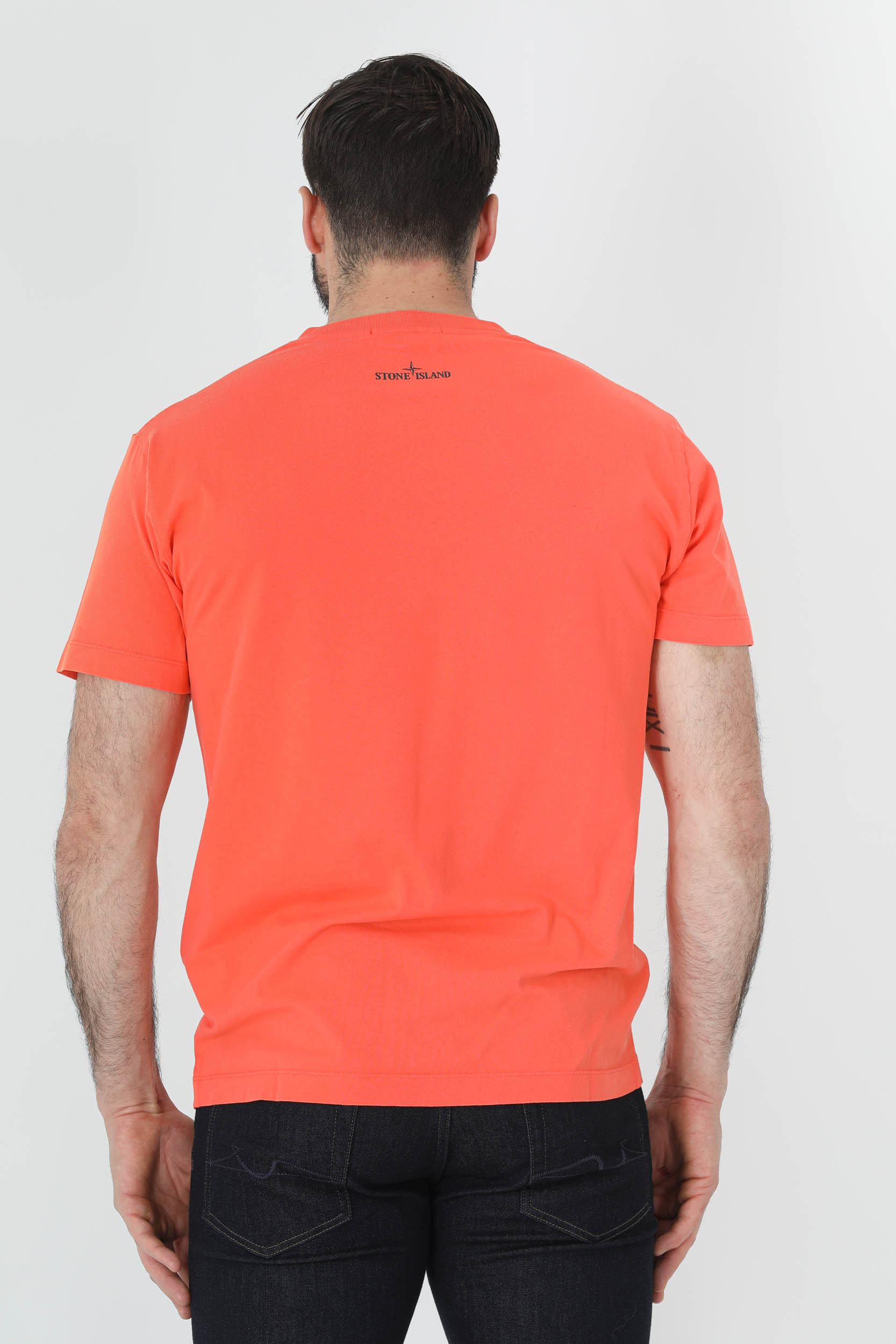 TEE-SHIRT STONE ISLAND ORANGE LOGO 76152NS93-V0032