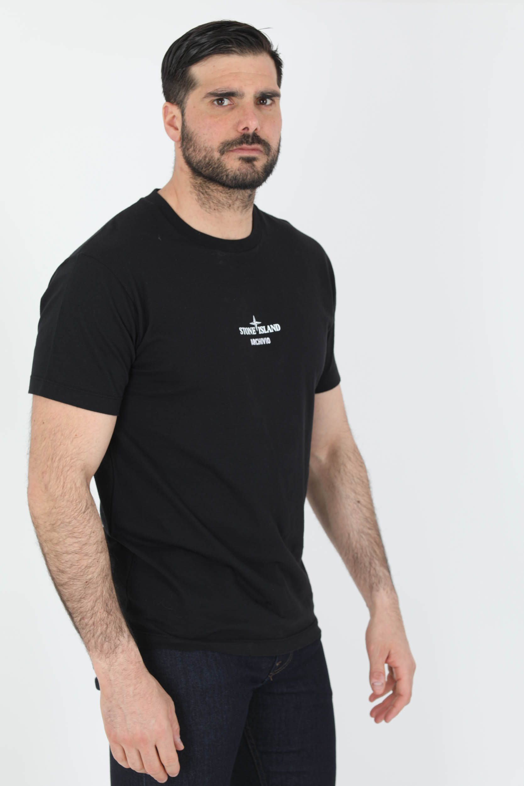 TEE-SHIRT STONE ISLAND NOIR 76152NS91-V0029
