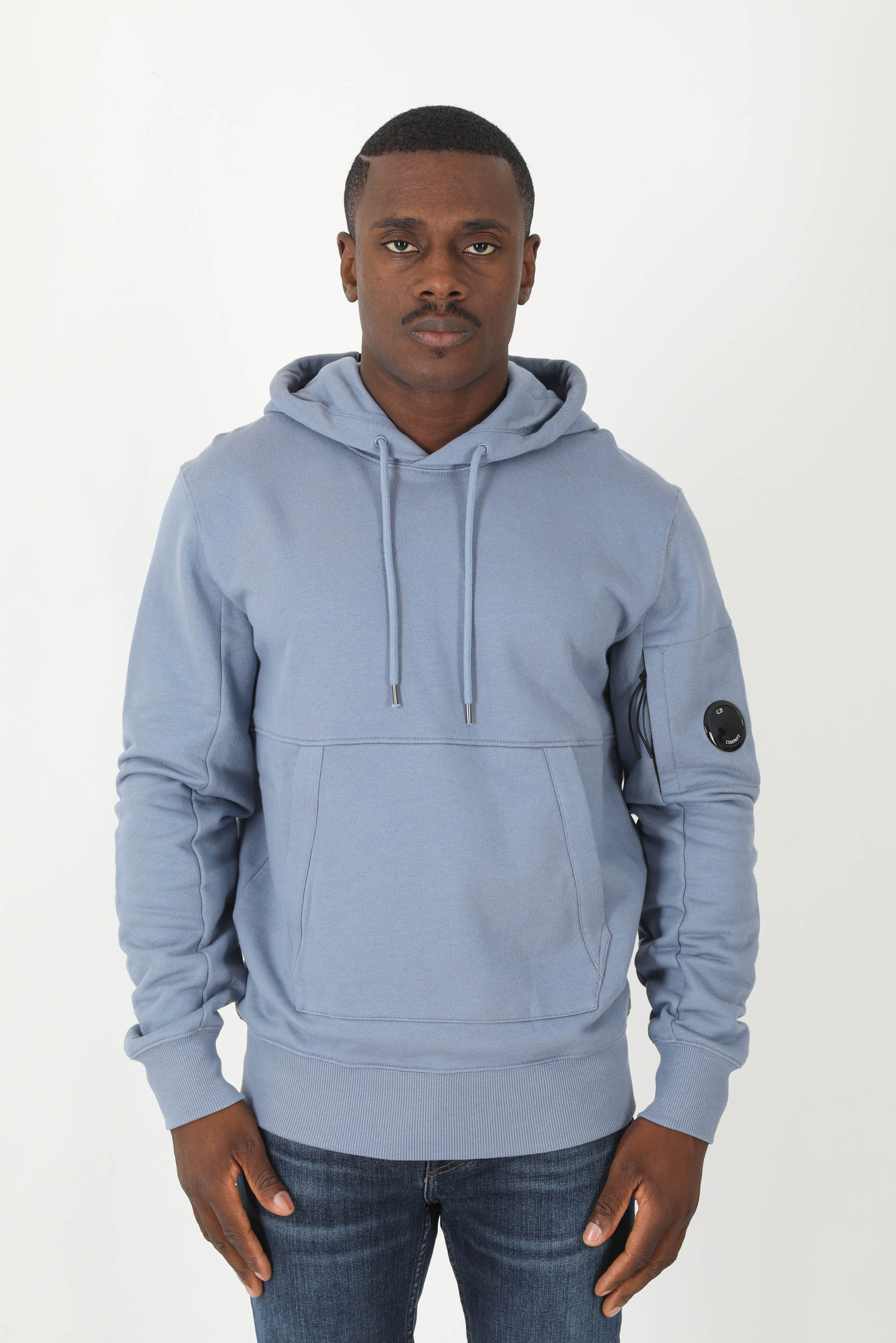 SWEAT A CAPUCHE C.P COMPANY BLEU S023A-843