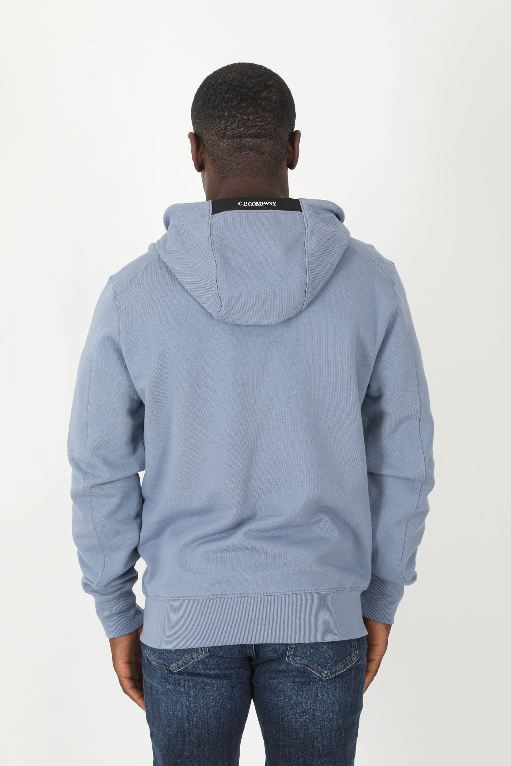 SWEAT A CAPUCHE C.P COMPANY BLEU S023A-843