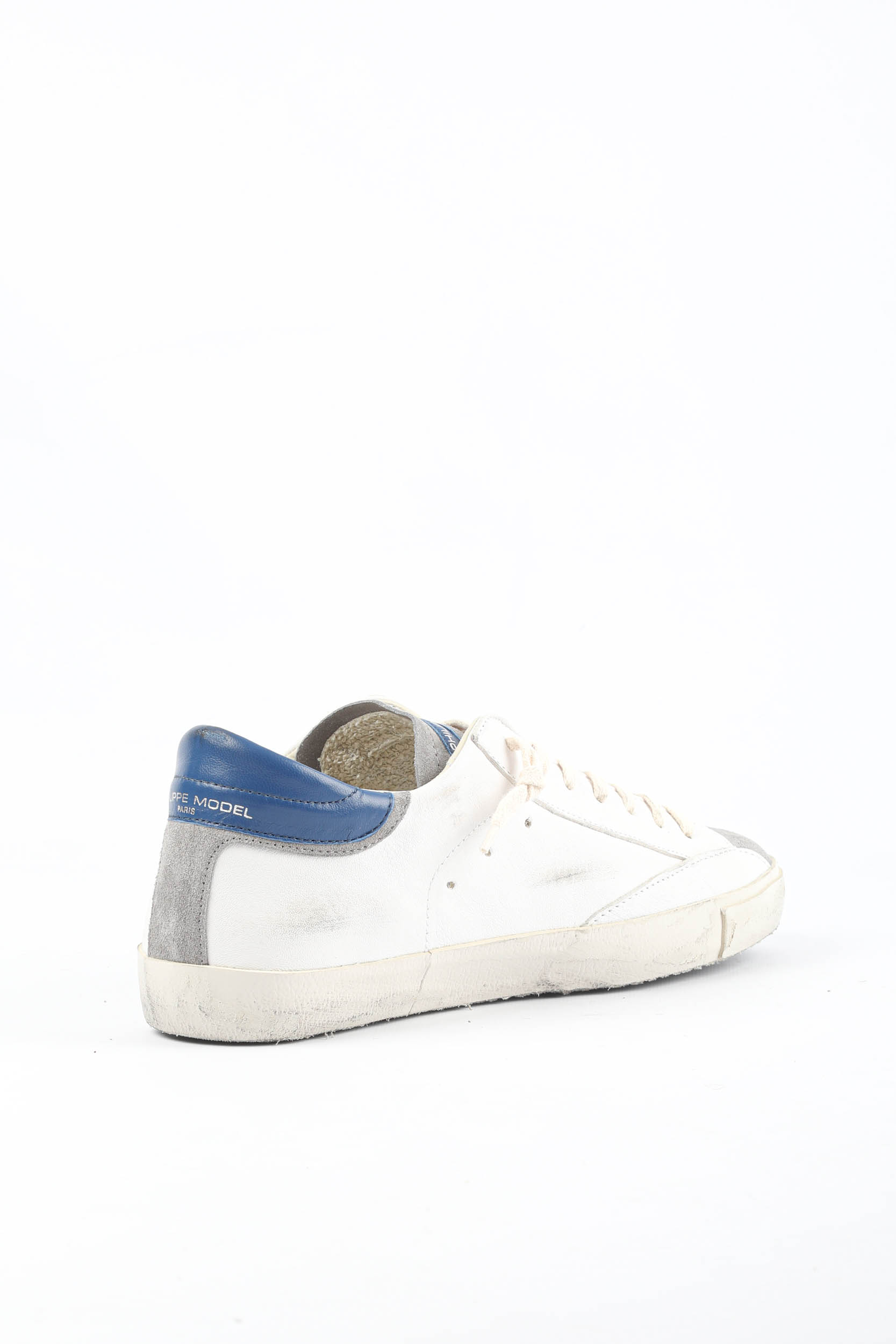 BASKETS PHILIPPE MODEL BLANCHES/ BLEU PRLU-WX12