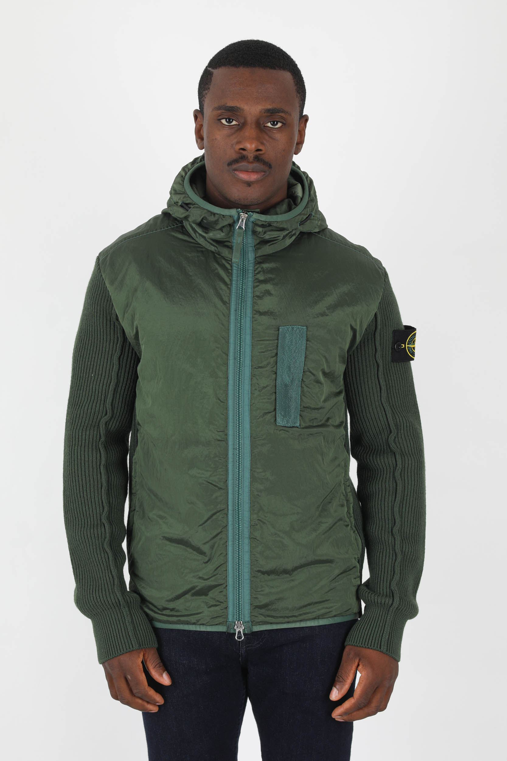 BLOUSON BI MATIERE STONE ISLAND KAKI 771542730-V0058