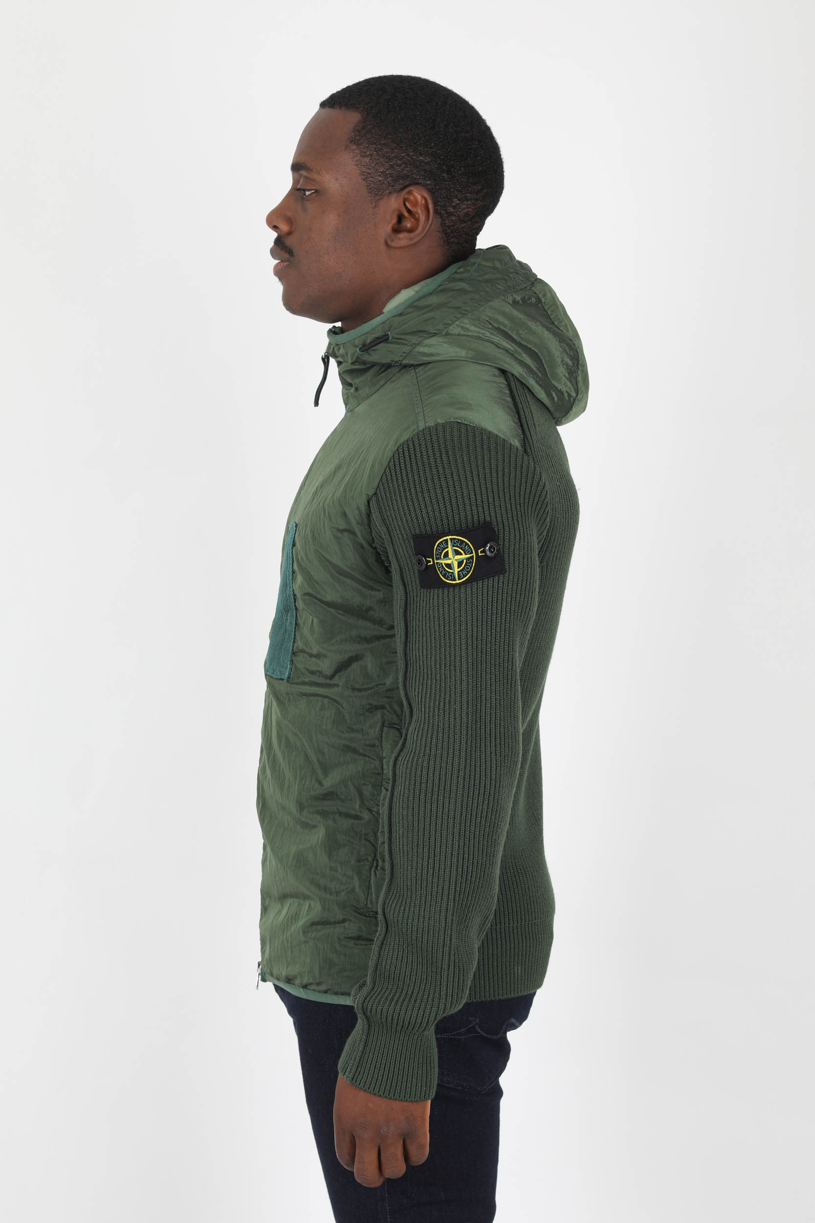 BLOUSON BI MATIERE STONE ISLAND KAKI 771542730-V0058