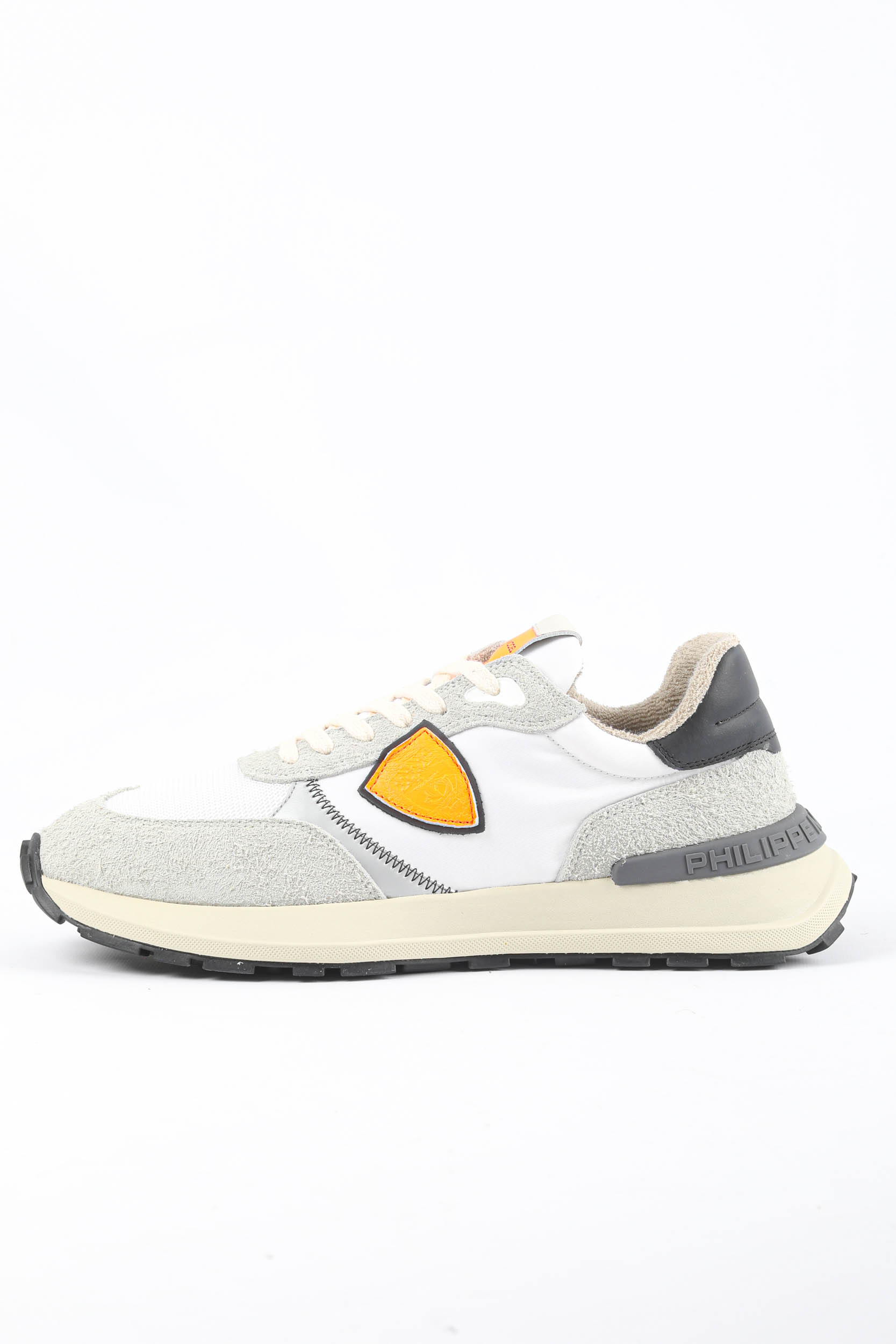 BASKETS PHILIPPE MODEL ANTIBES BLANCHES/ORANGES ATLU-WP15