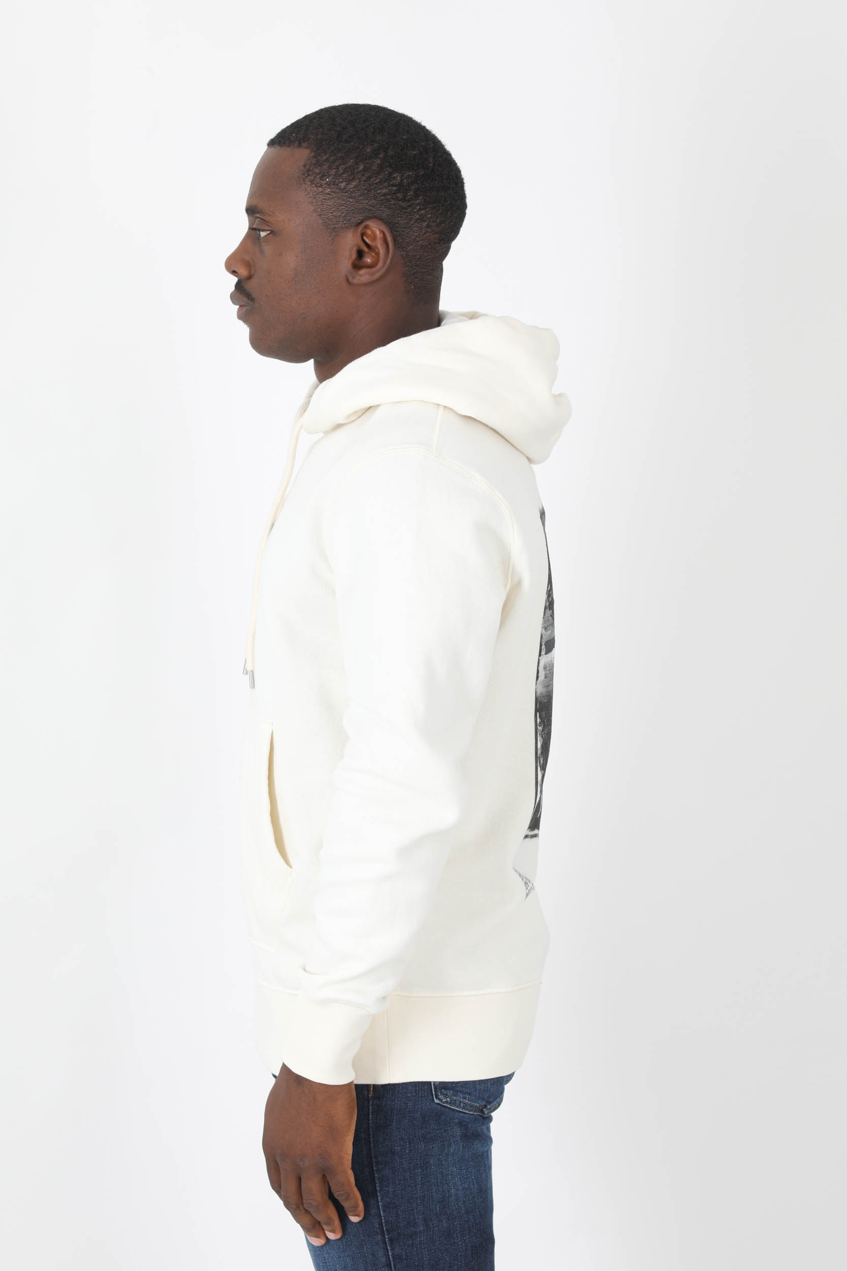 SWEAT A CAPUCHE C.P COMPANY BLANC ECLAIRS S326A-115