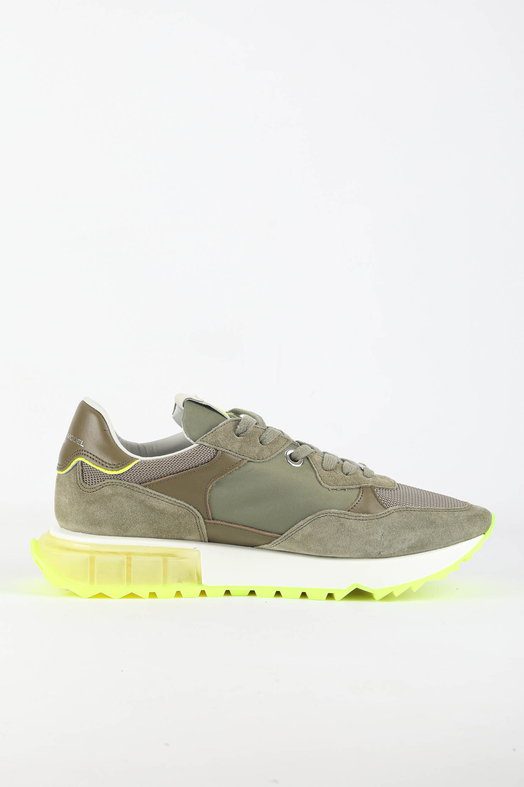 BASKETS PHILIPPE MODEL LA RUE KAKI JAUNE LRLU-WN07