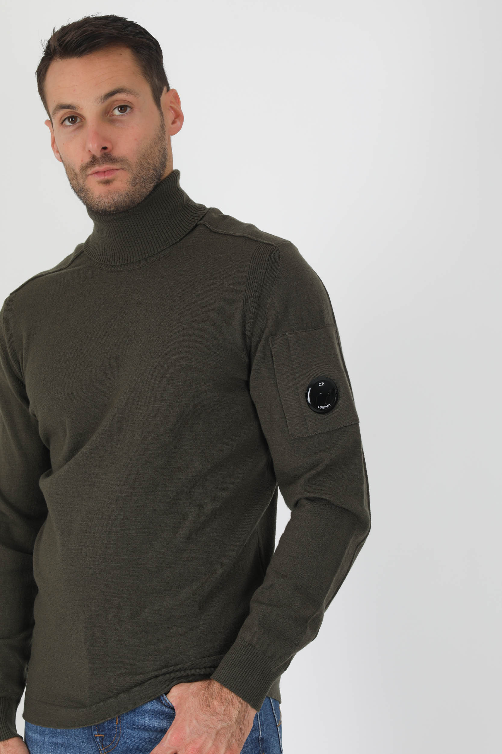 PULL COL ROULE C.P COMPANY KAKI N106A-665