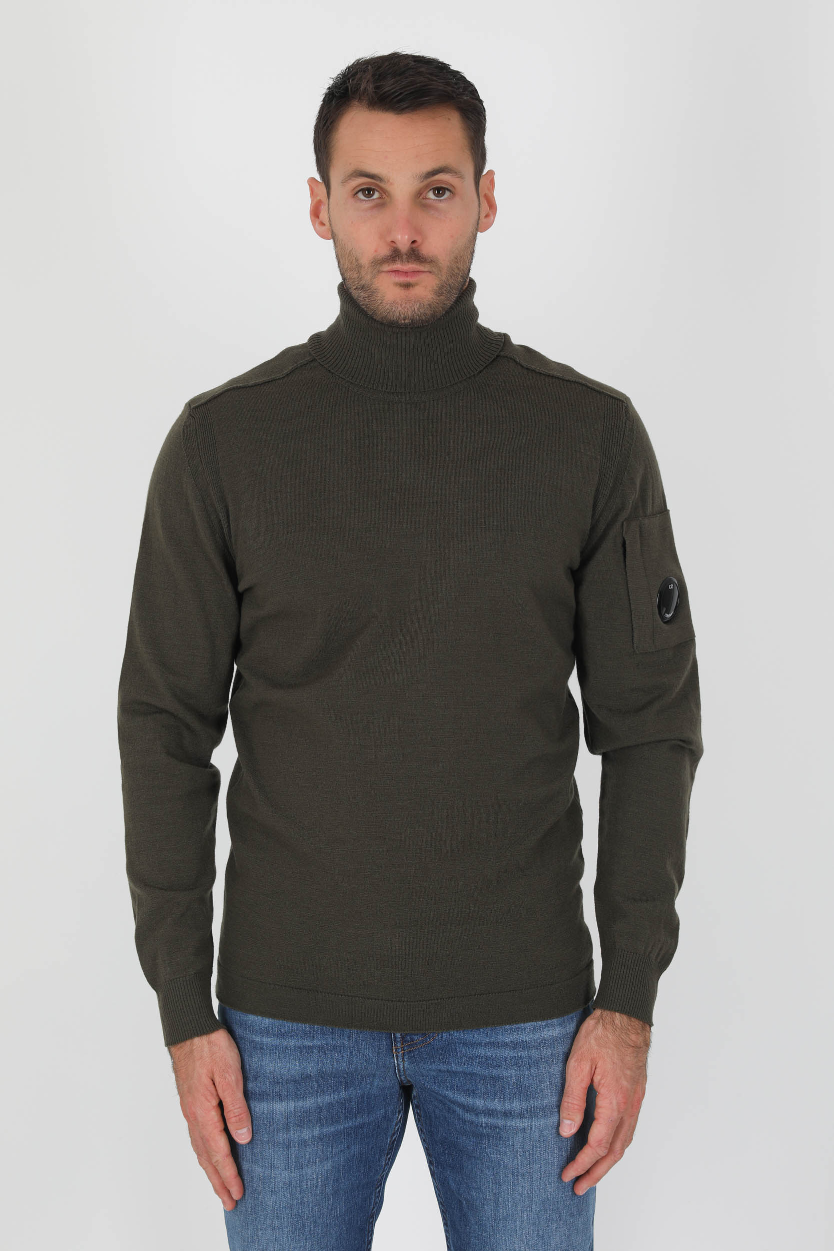 PULL COL ROULE C.P COMPANY KAKI N106A-665