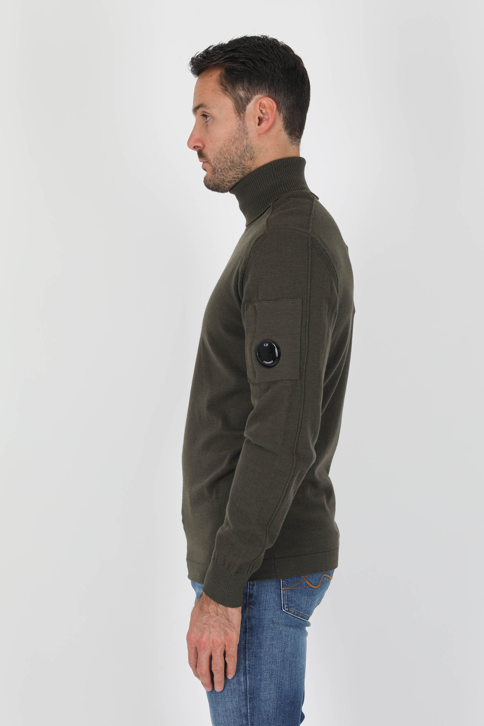 PULL COL ROULE C.P COMPANY KAKI N106A-665