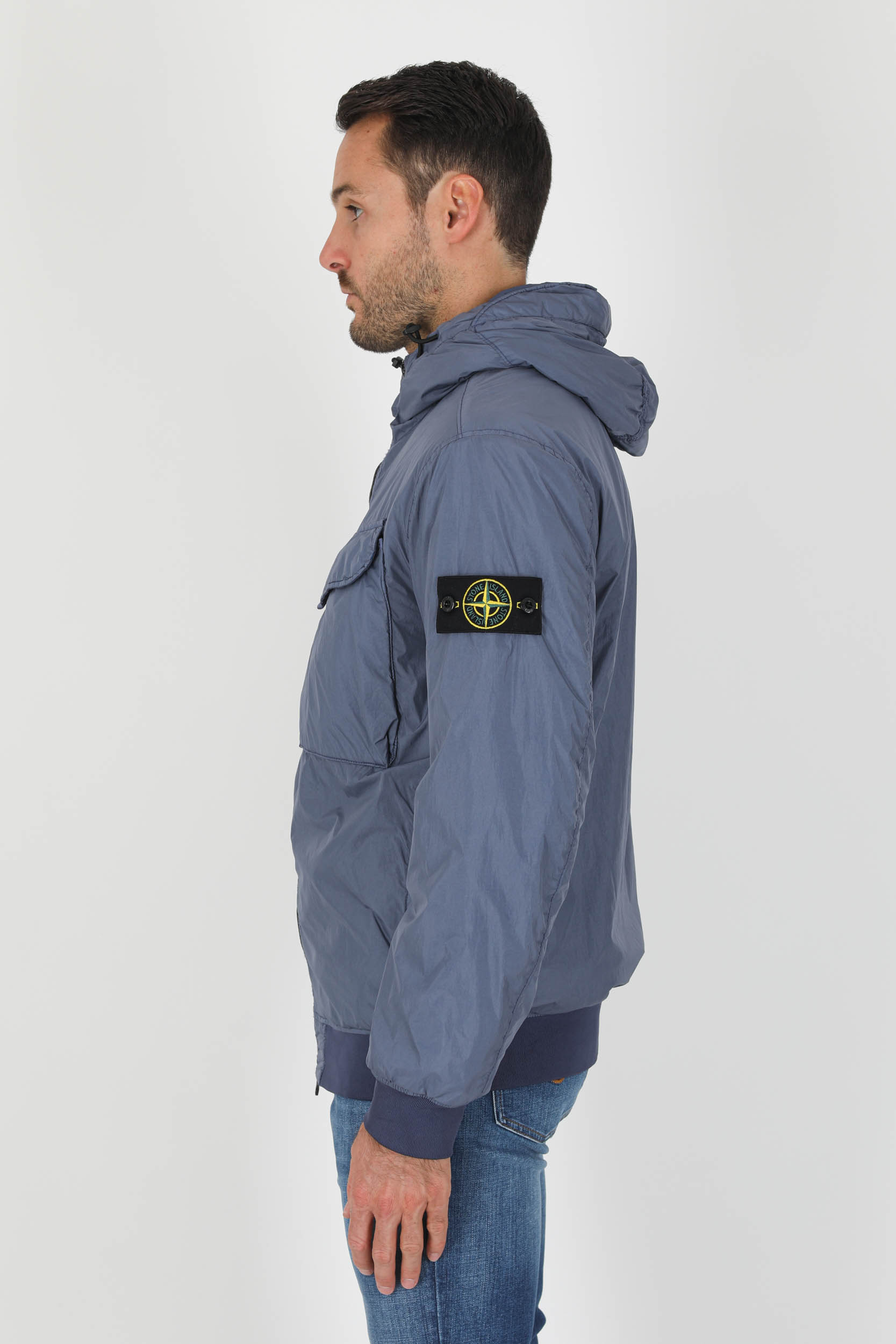 BLOUSON STONE ISLAND NYLON METAL BLEU 771540723-V0024