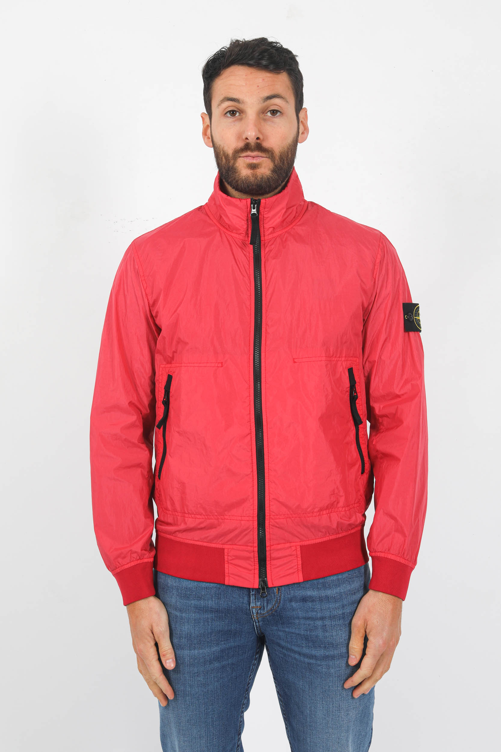 BLOUSON STONE ISLAND NYLON SANS CAPUCHE ROSE 781542822-V0087