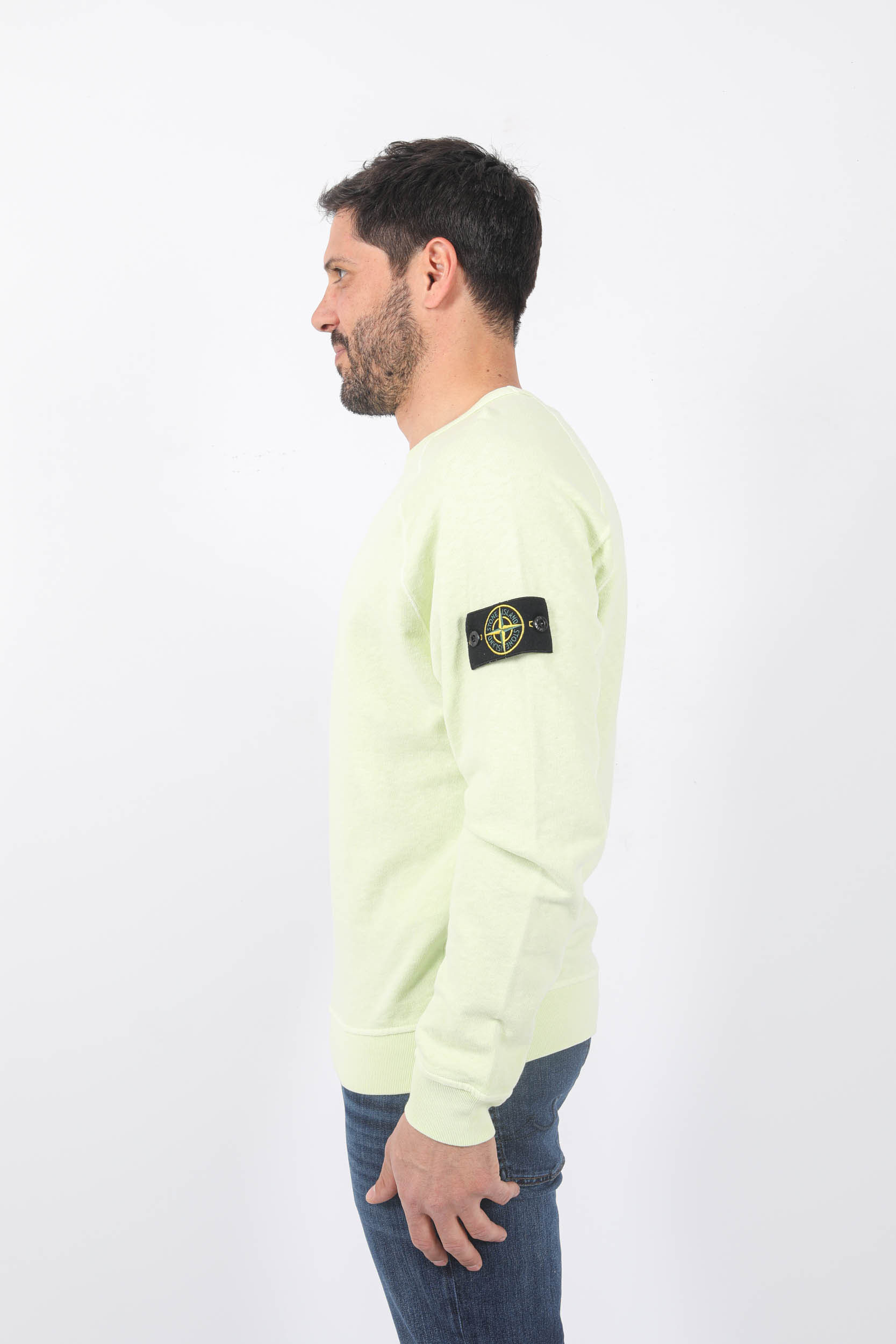 SWEAT STONE ISLAND "OLD" VERT CLAIR 781566360-V0152