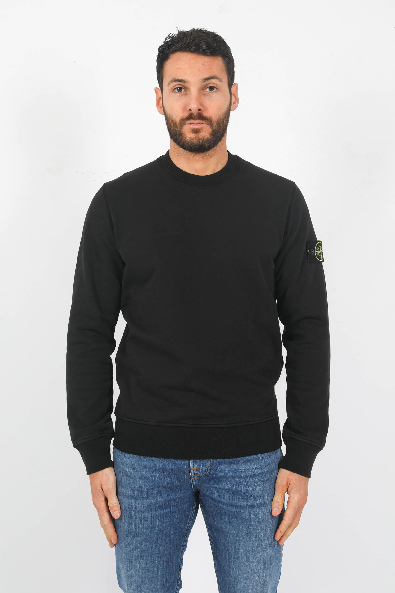 SWEAT STONE ISLAND NOIR 781563051-A0029