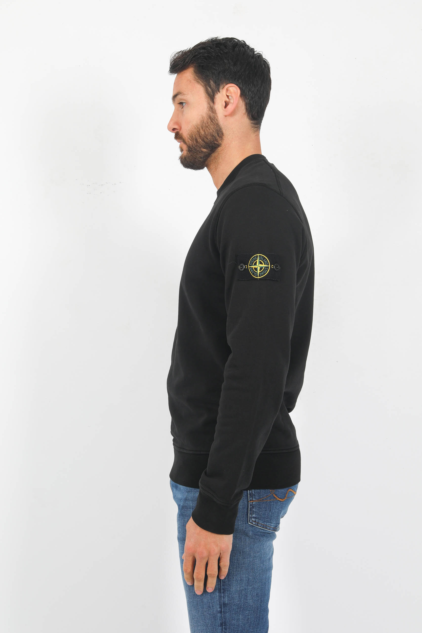 SWEAT STONE ISLAND NOIR 781563051-A0029