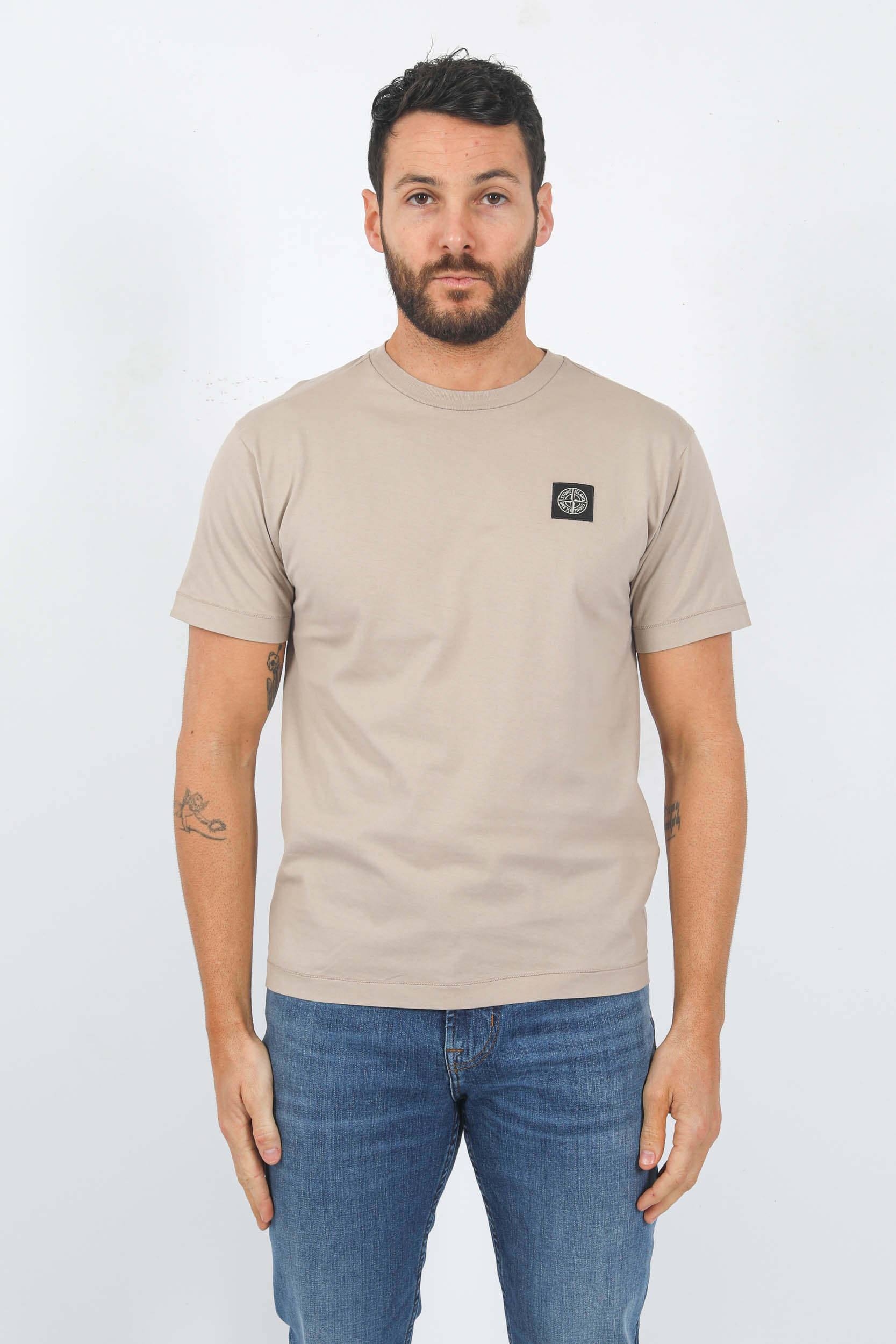 T-SHIRT STONE ISLAND BEIGE 781524113-V0092