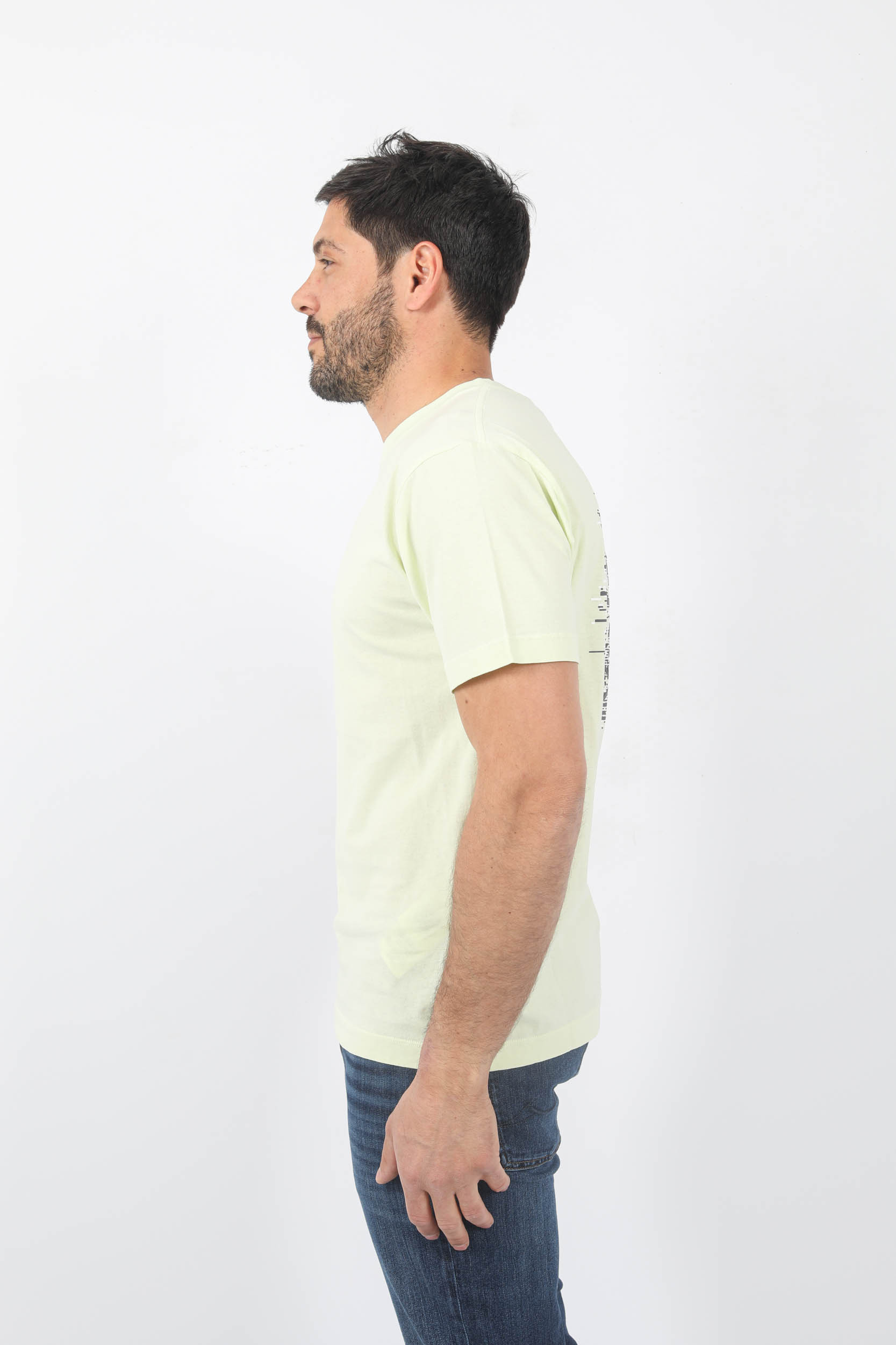 T-SHIRT STONE ISLAND JAUNE LOGO DOS PRINT 78152NS89-V0052