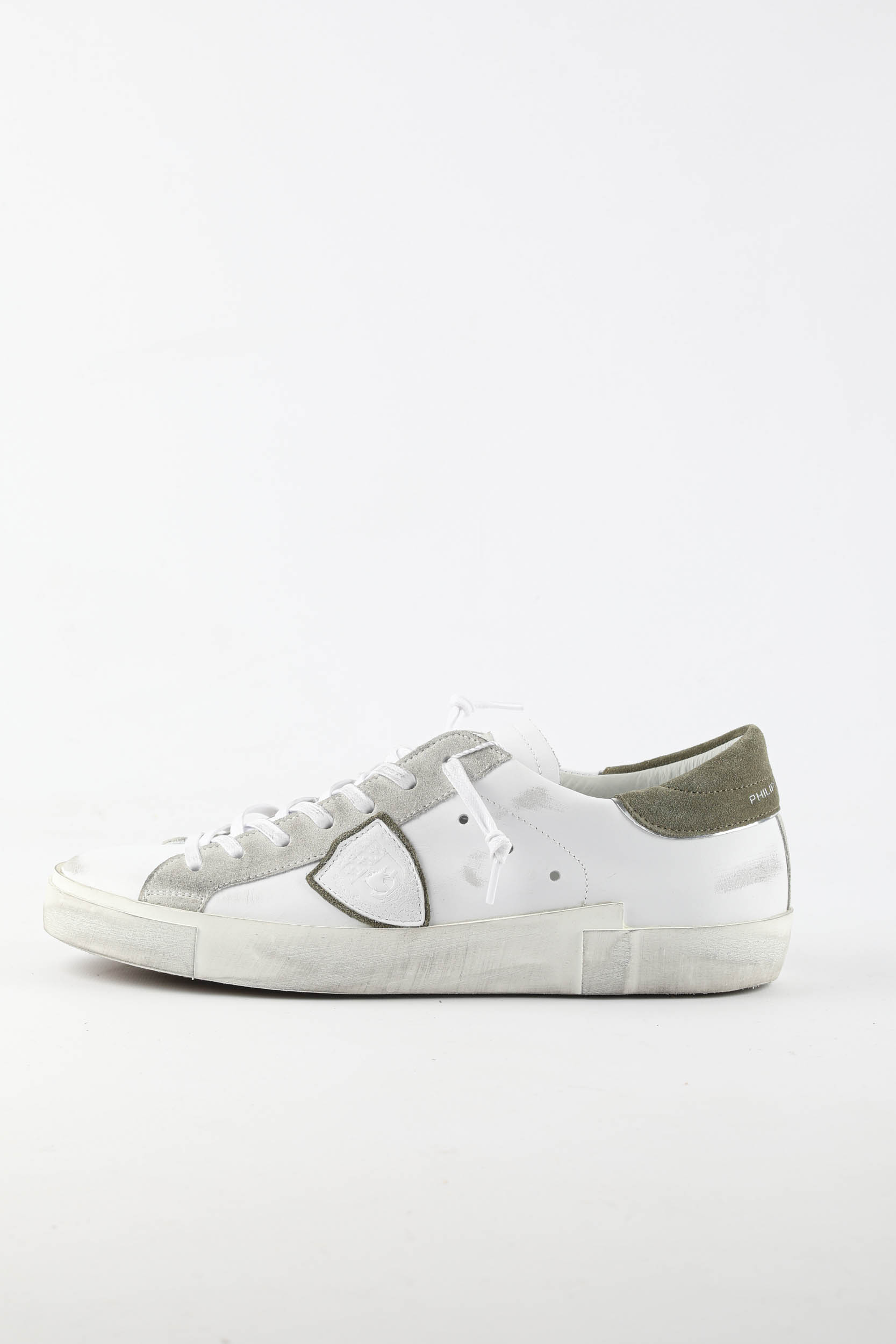 BASKETS PHILIPPE MODEL BLANCHES/KAKI PRLU-VX20