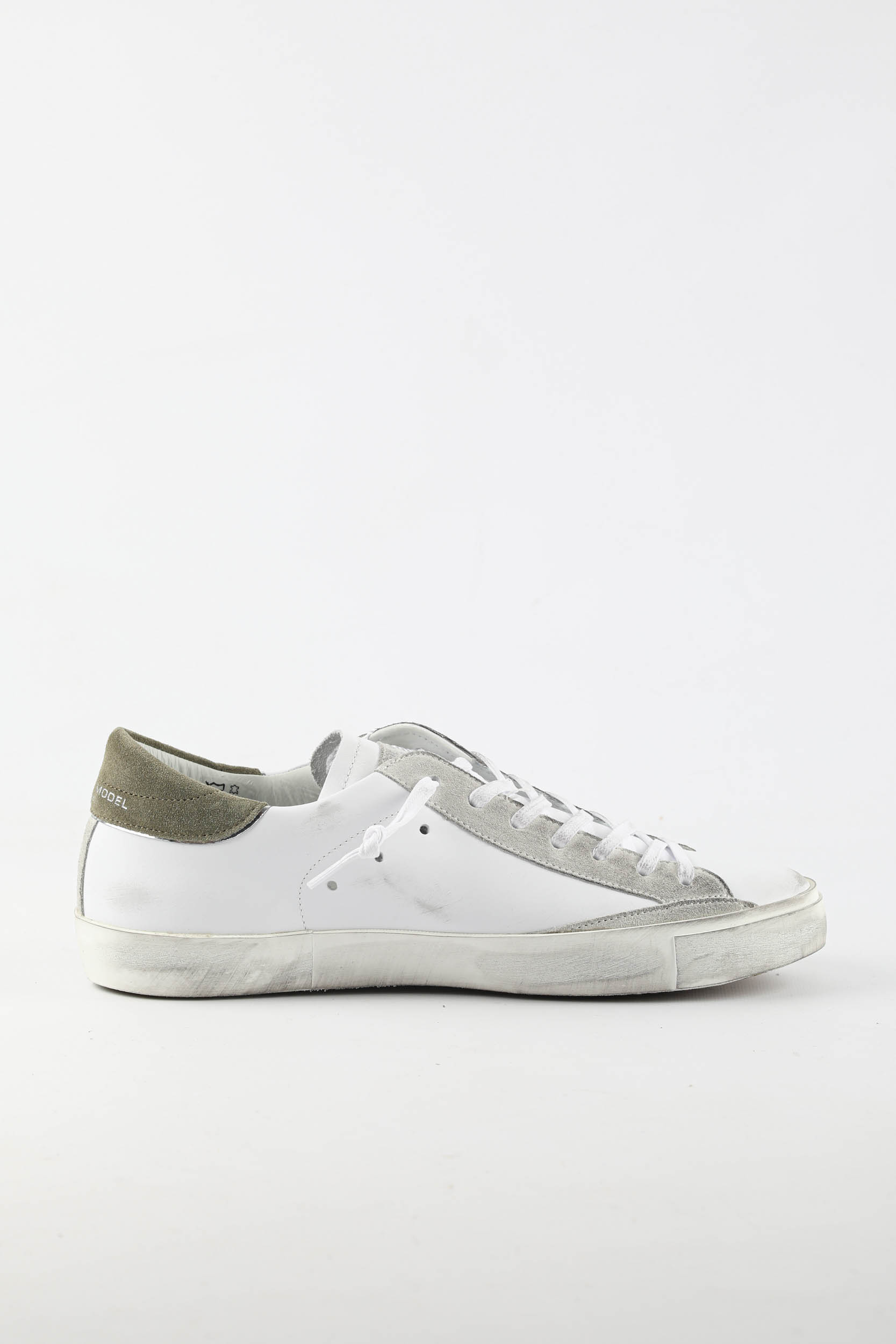BASKETS PHILIPPE MODEL BLANCHES/KAKI PRLU-VX20