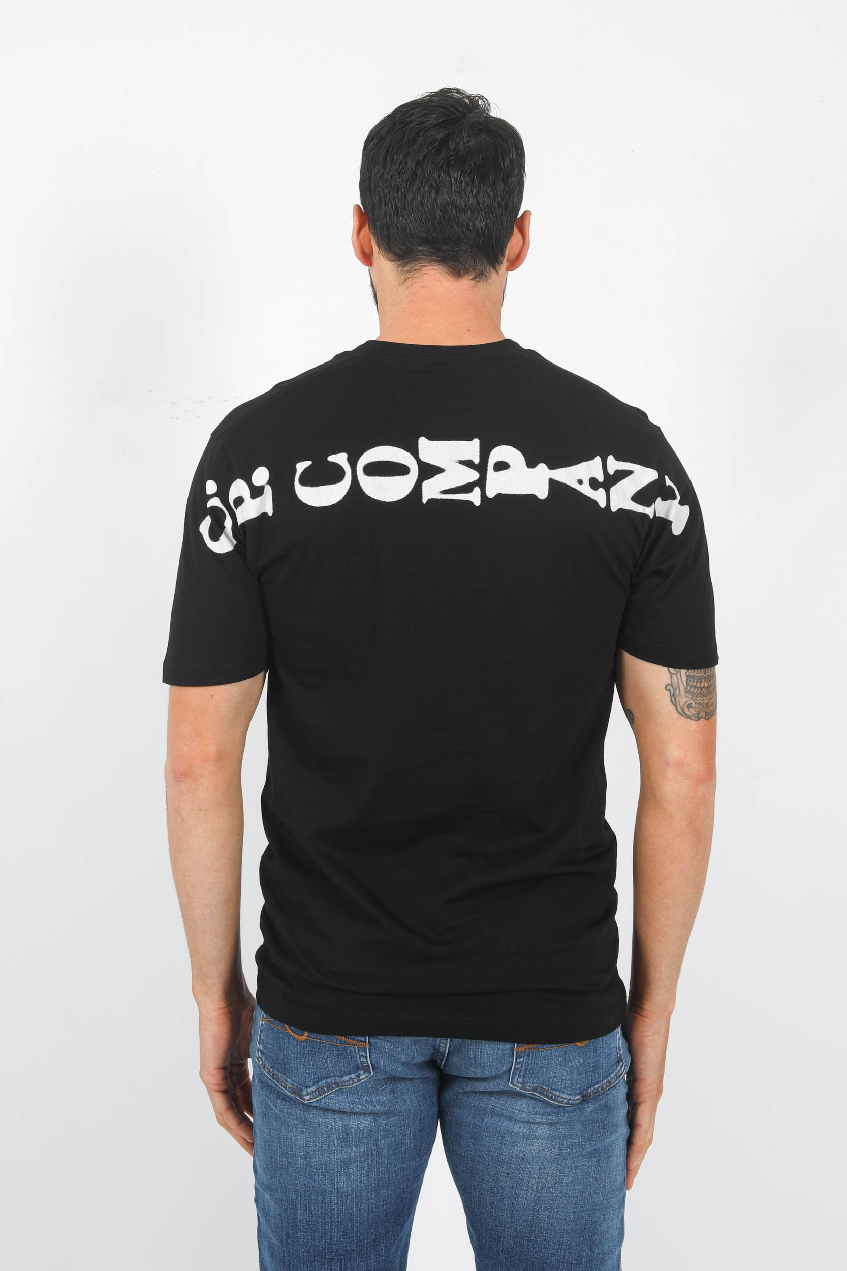 T-SHIRT C.P COMPANY NOIR LOGO HORIZONTAL S241A-999