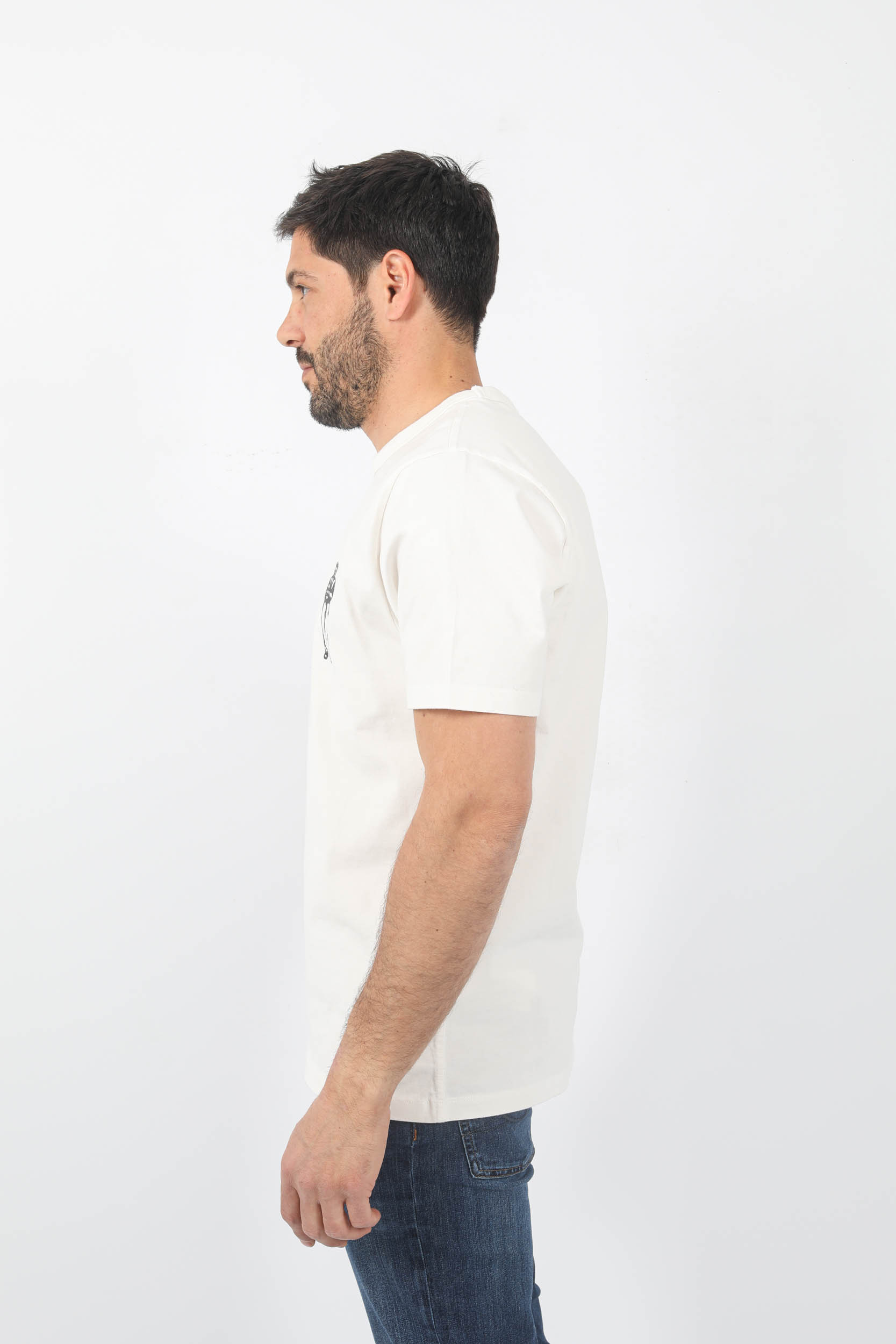 T-SHIRT C.P COMPANY BLANC MARIN S155A-103