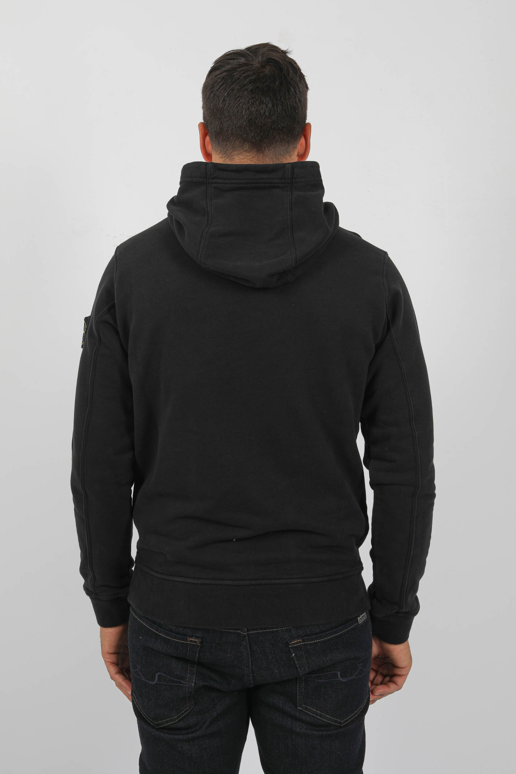 SWEAT A CAPUCHE STONE ISLAND NOIR 791561720-V0029