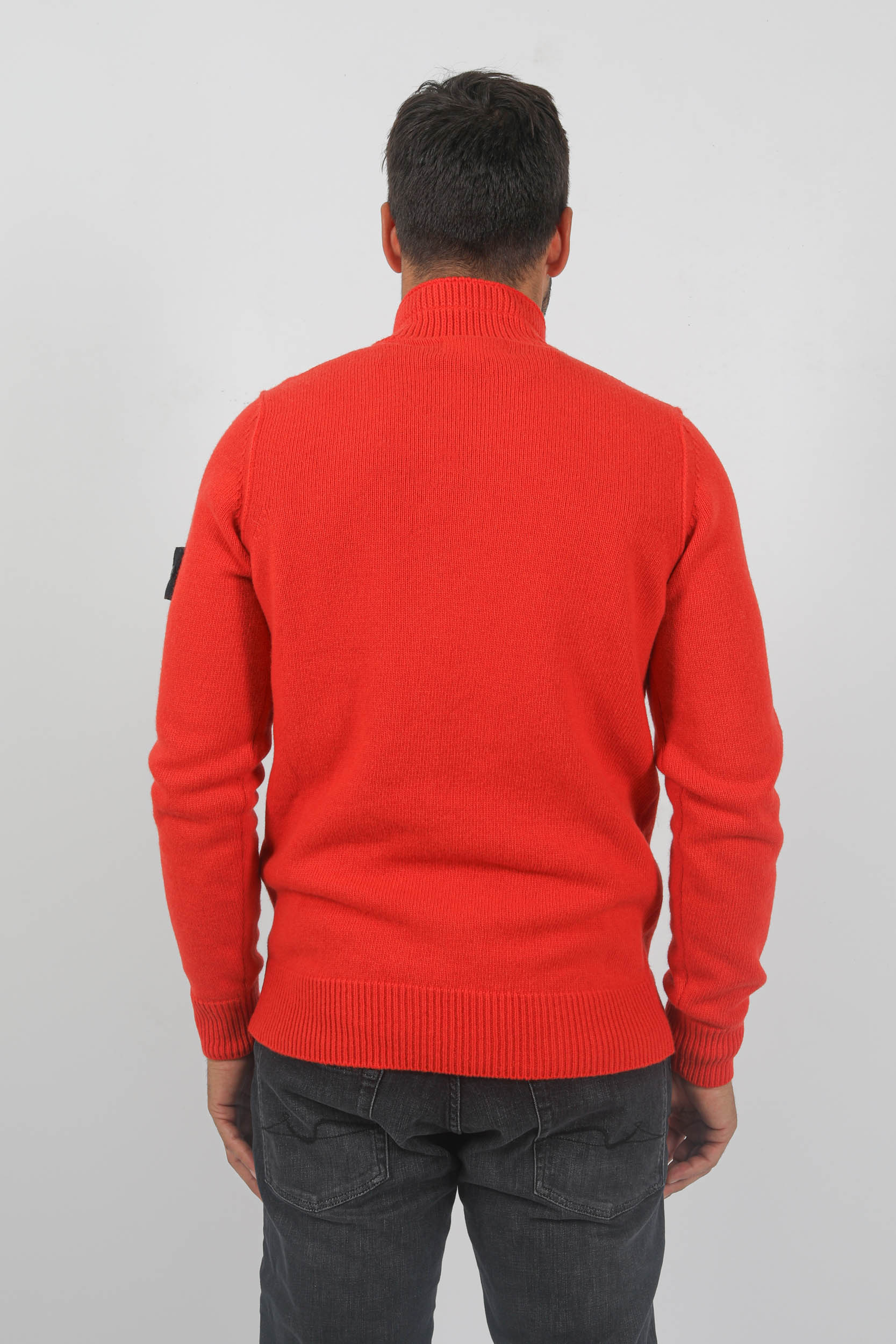 PULL STONE ISLAND COL CAMIONNEUR ROUGE 7915540A3-V0037