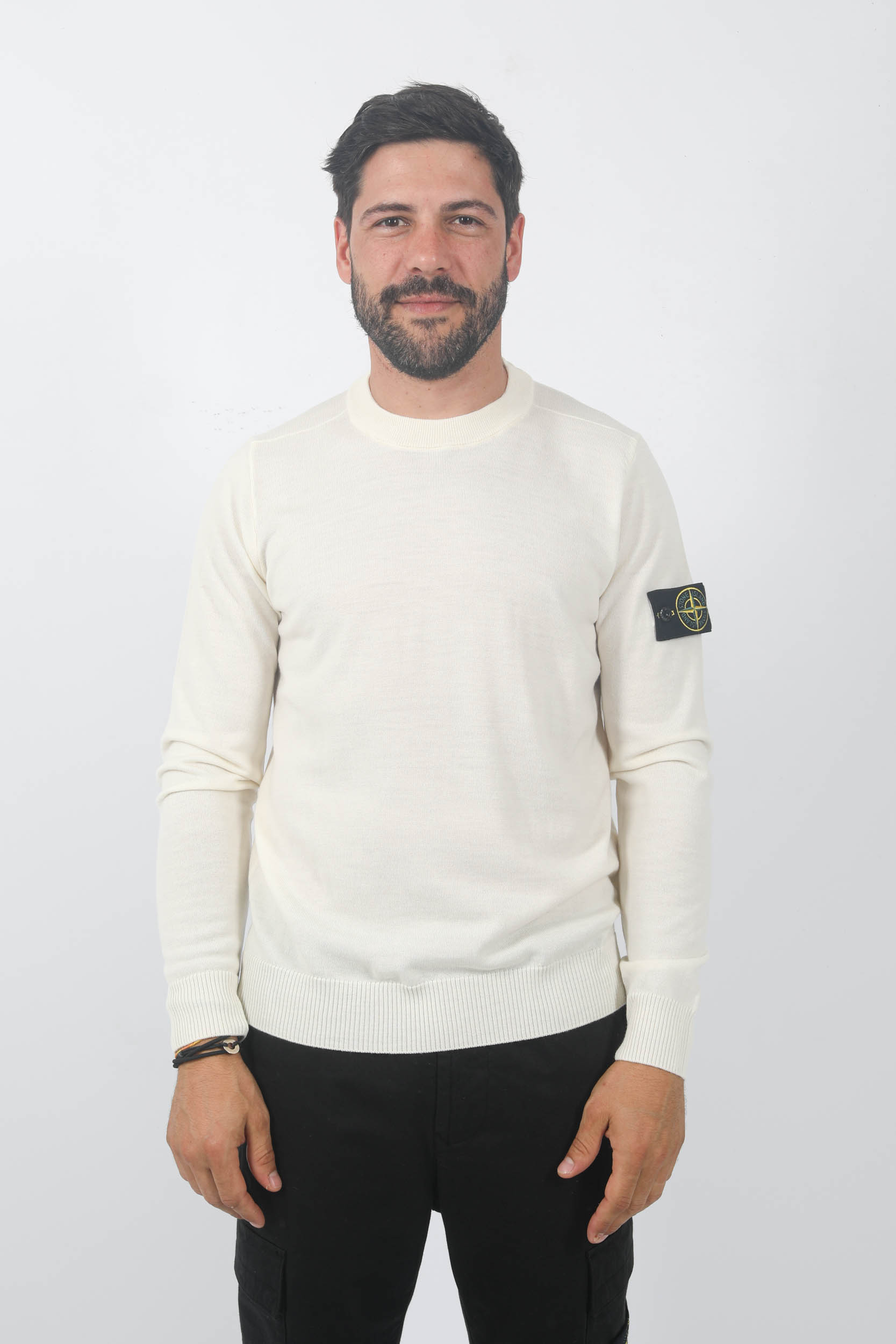 PULL MERINOS STONE ISLAND ECRU 7915510C4-V0099
