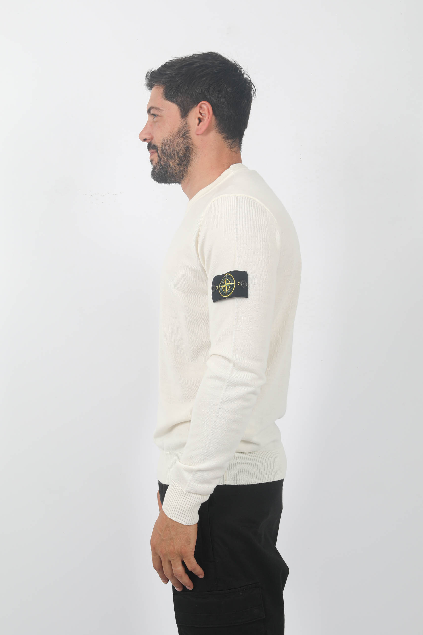 PULL MERINOS STONE ISLAND ECRU 7915510C4-V0099