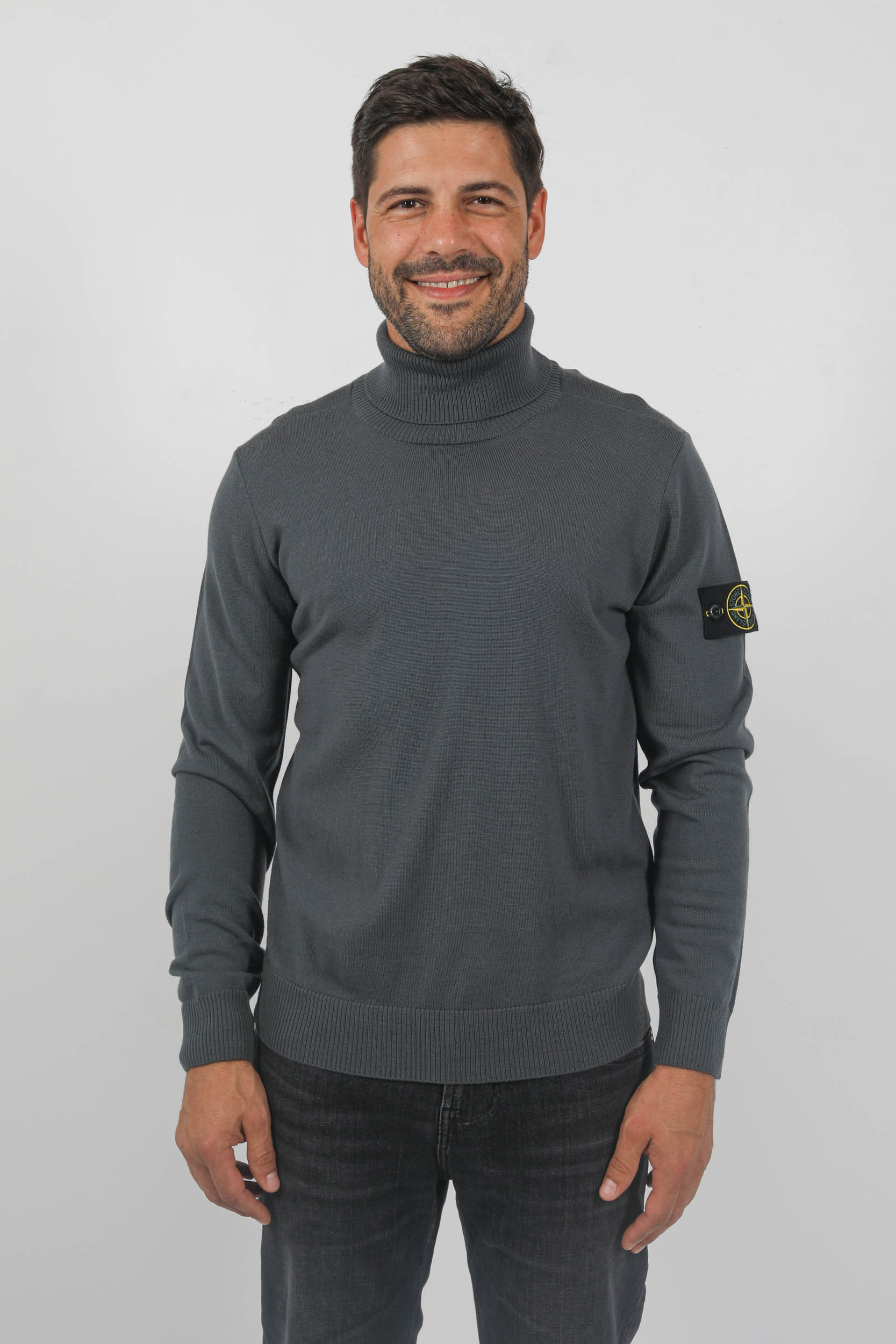 PULL COL ROULE MERINOS STONE ISLAND ANTHRACITE 7915525C4-V0062