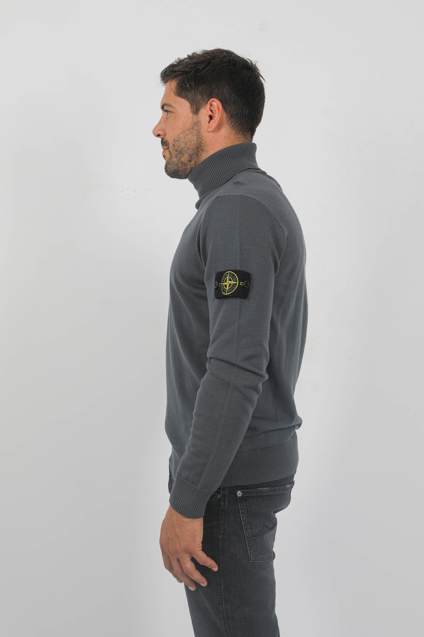 PULL COL ROULE MERINOS STONE ISLAND ANTHRACITE 7915525C4-V0062