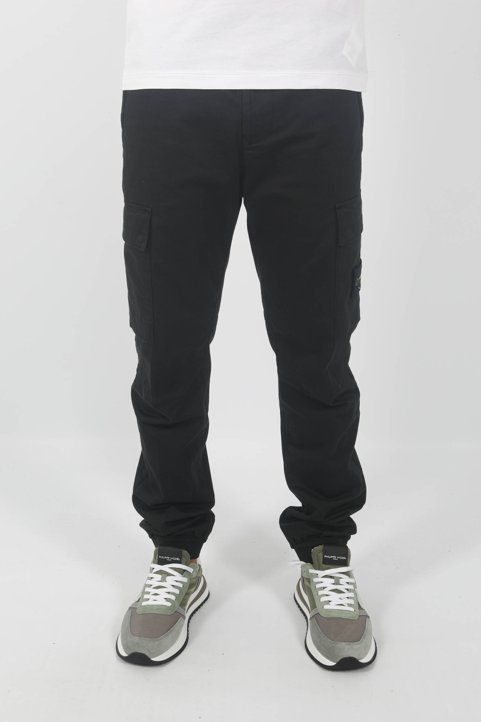 PANTALON CARGO ELASTIQUE STONE ISLAND NOIR 791531314-A0029