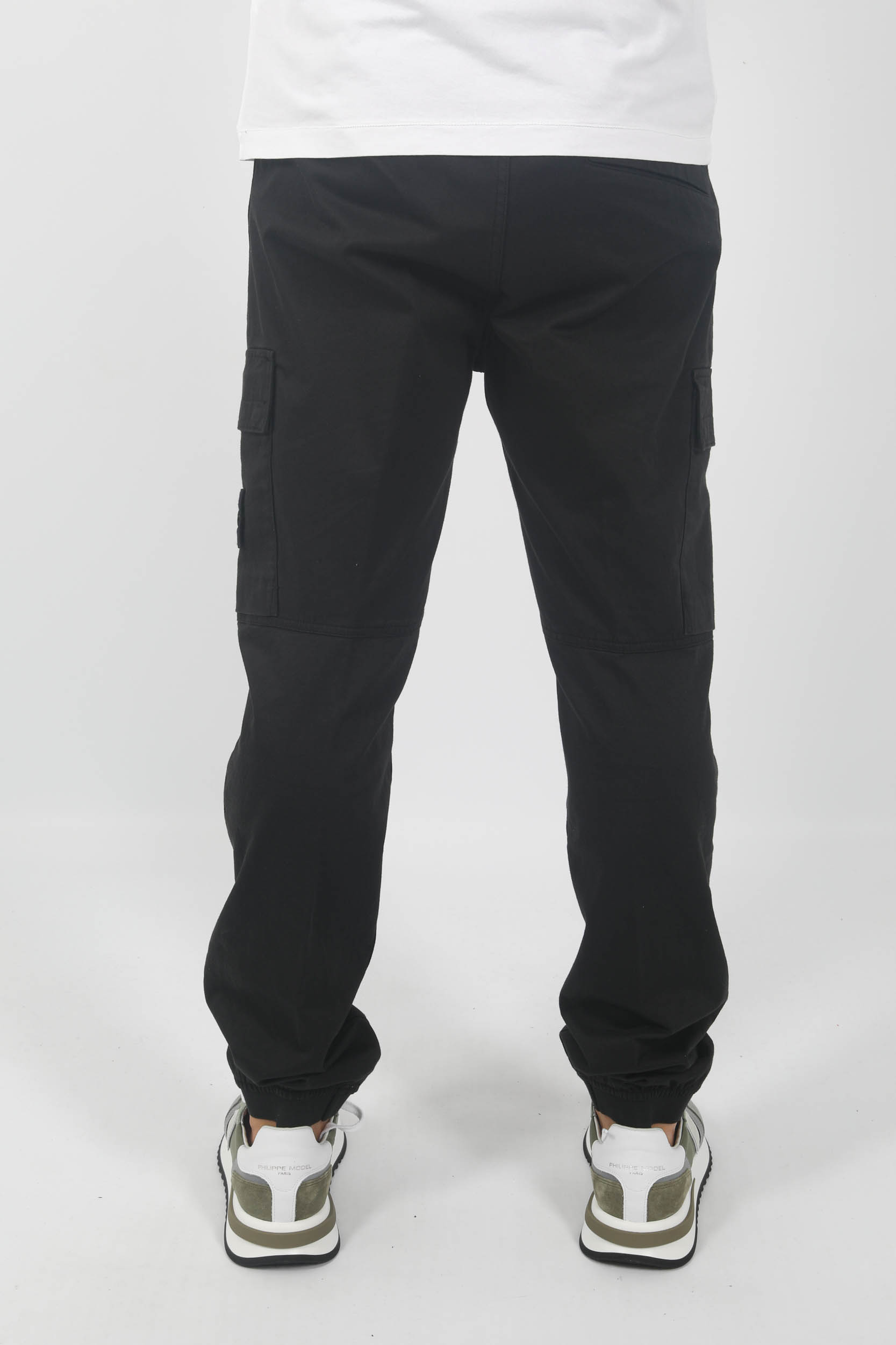 PANTALON CARGO ELASTIQUE STONE ISLAND NOIR 791531314-A0029